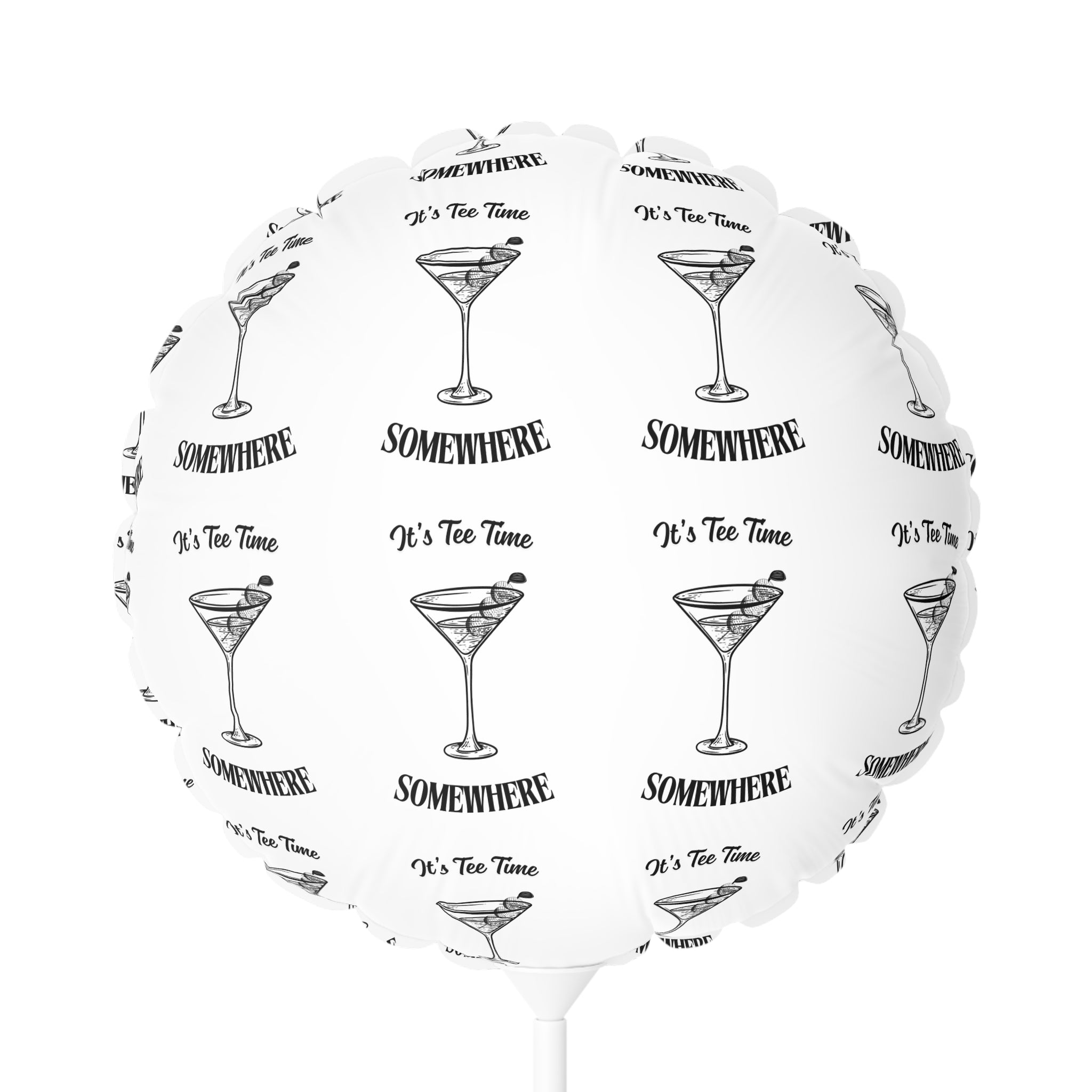 It's Teetime Martini Pattern Balloon