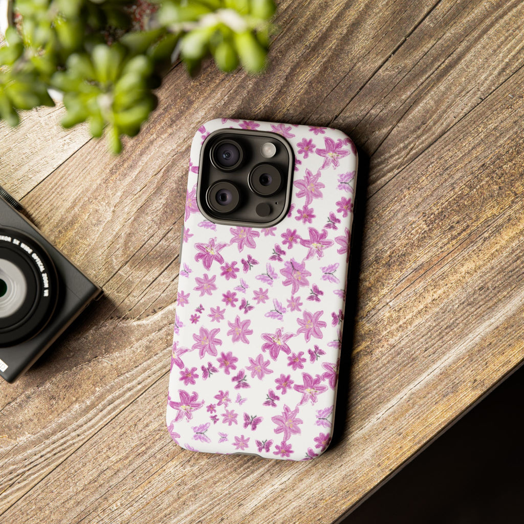 Pink Floral Pattern phone case | Tough Case