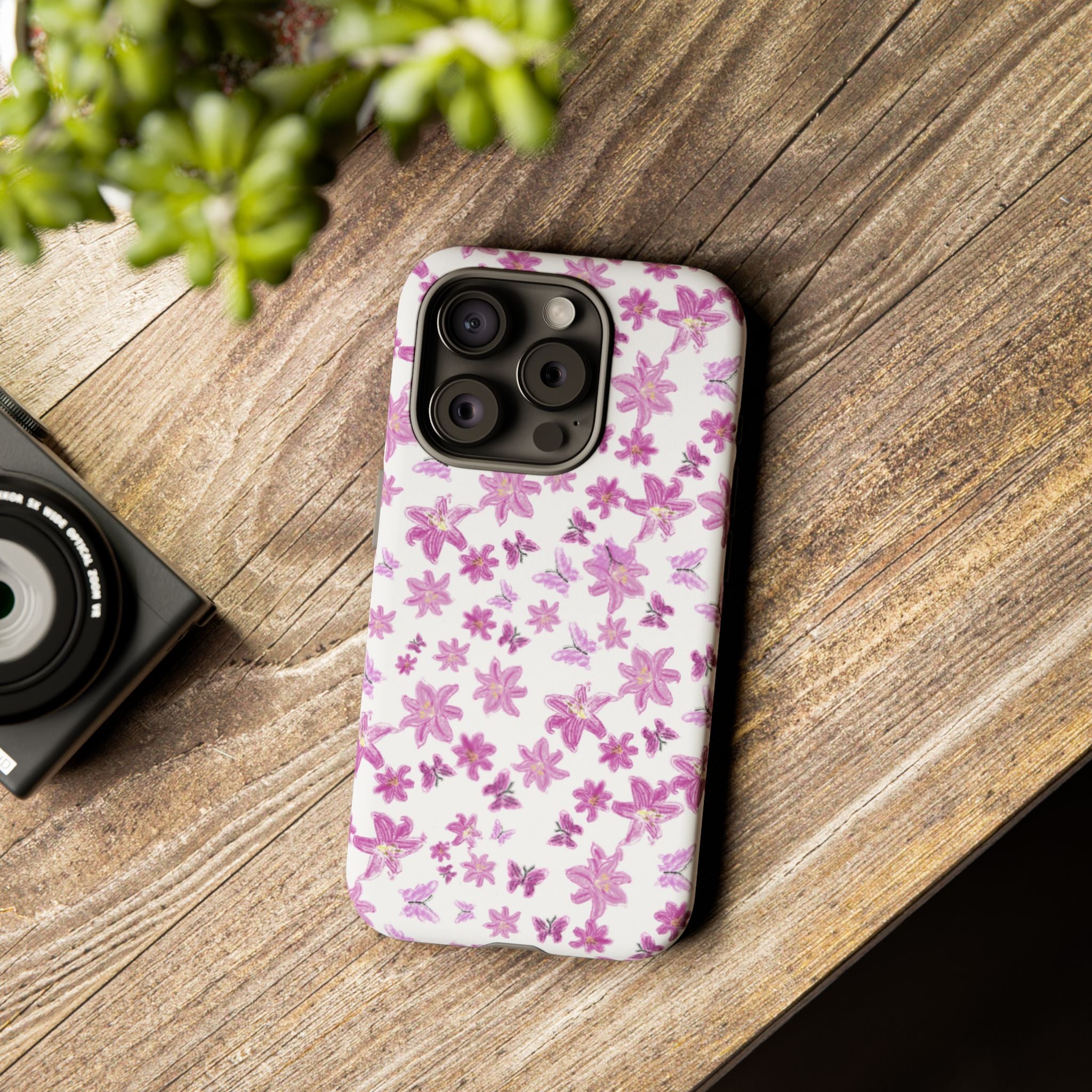 Pink Floral Pattern phone case | Tough Case