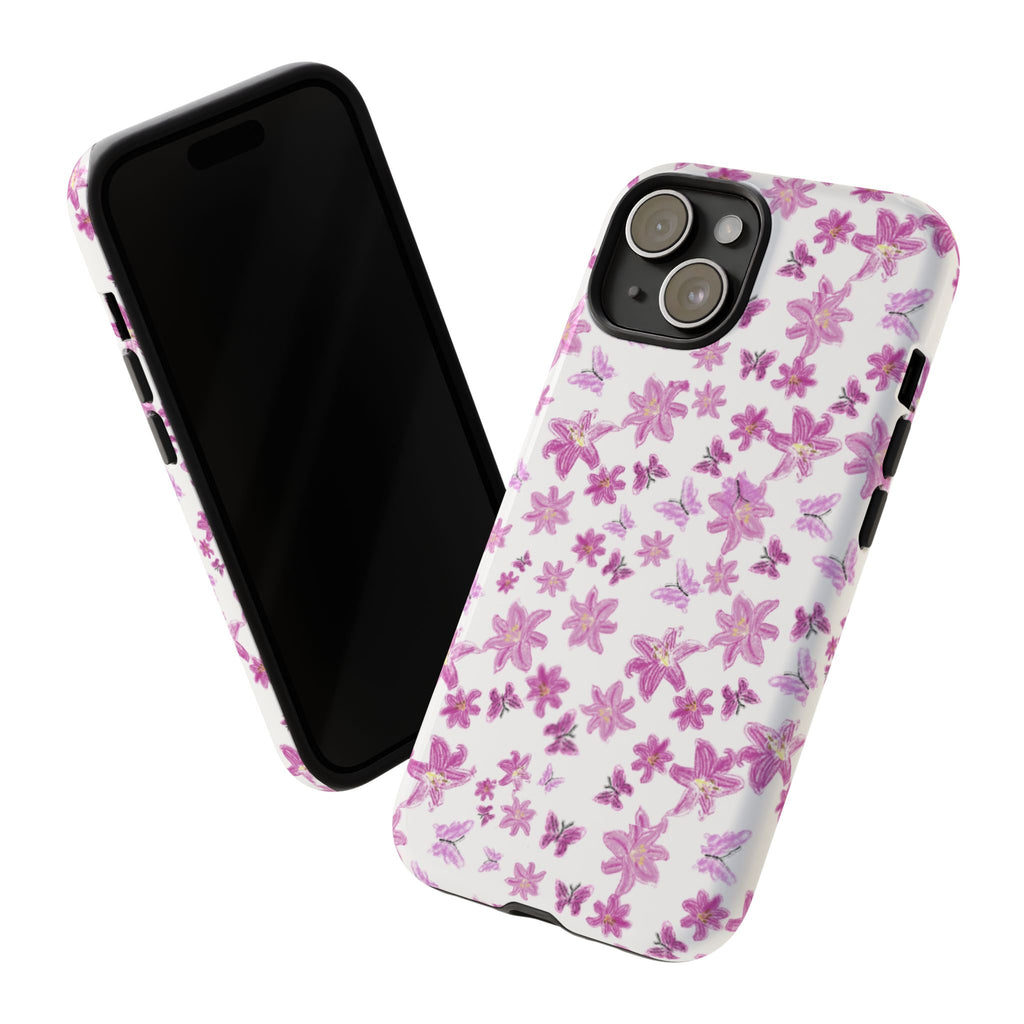 Pink Floral Pattern phone case | Tough Case