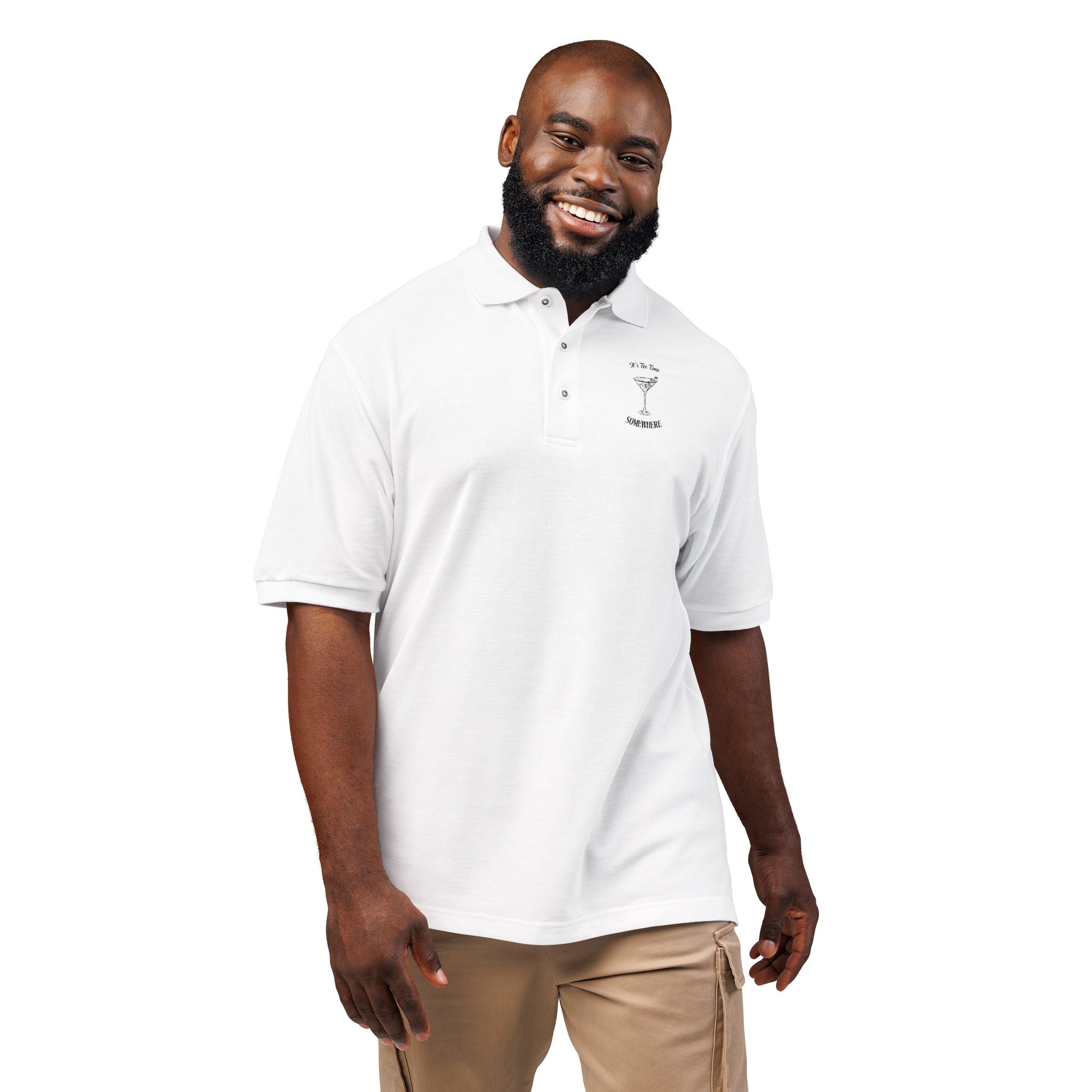 It's Tee Time Some where - Unisex Polo Shirt (Embroidery)