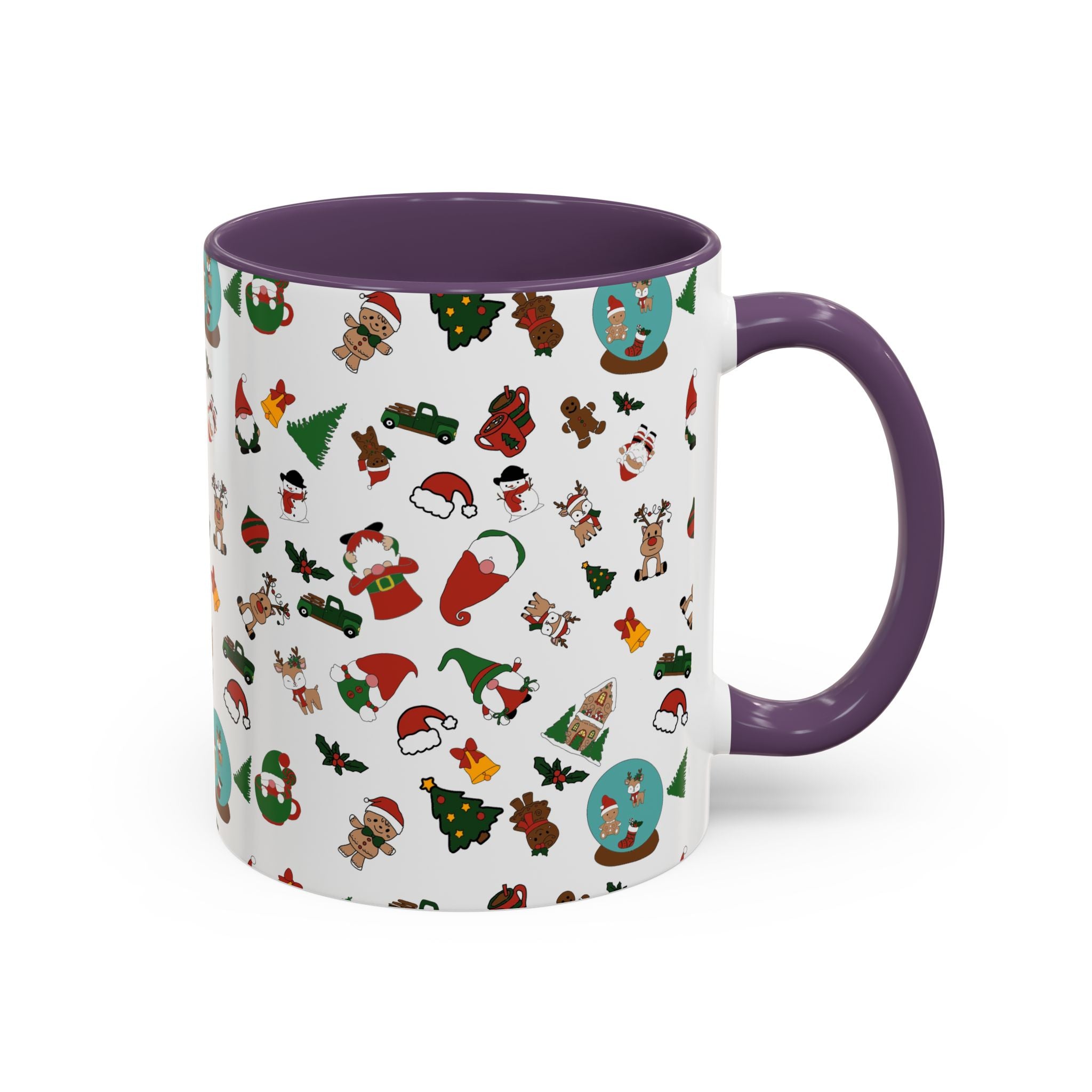 Christmas Icons Pattern Mug | Accent Coffee Mug 11oz 15oz