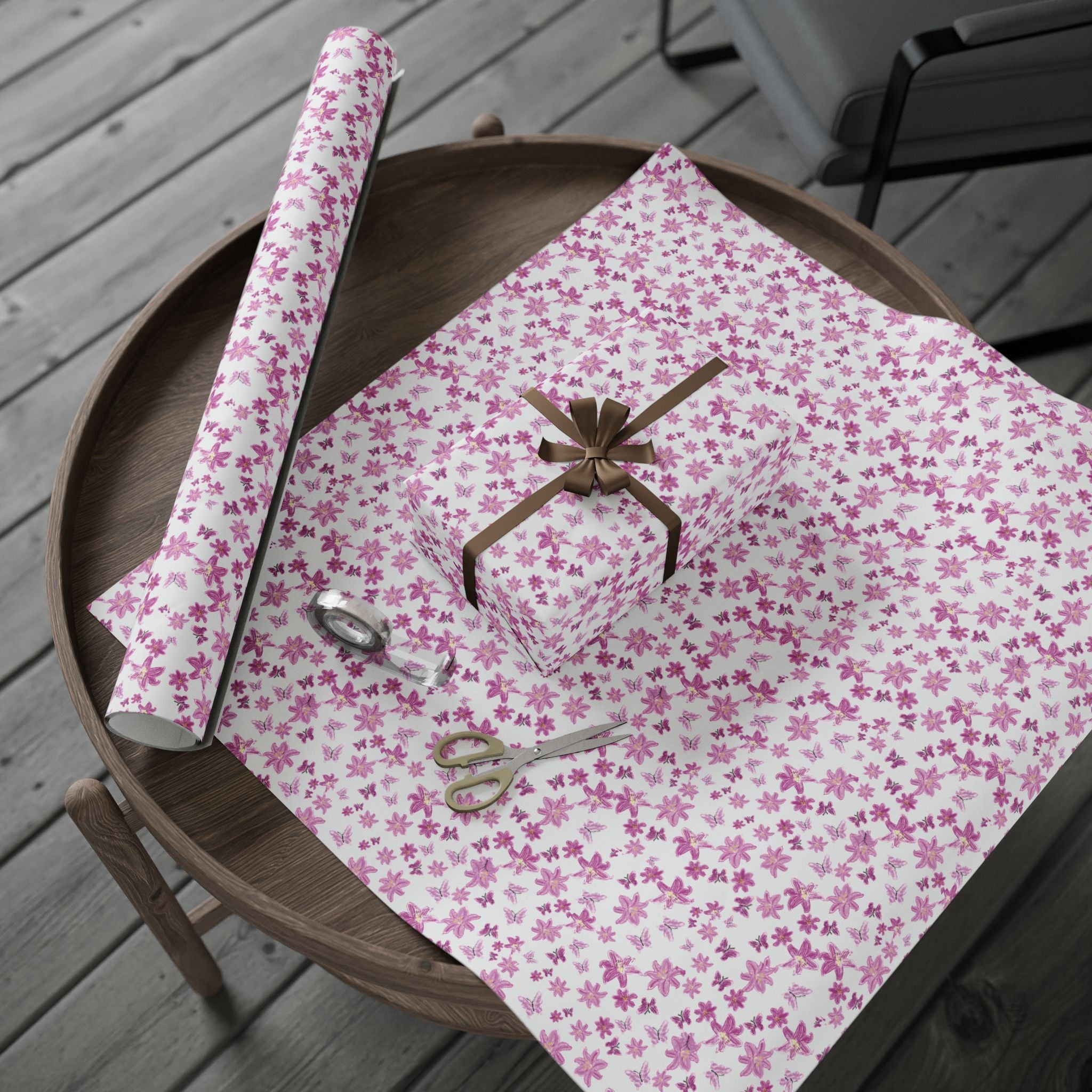 Flowers and Butterfly Wrapping Papers