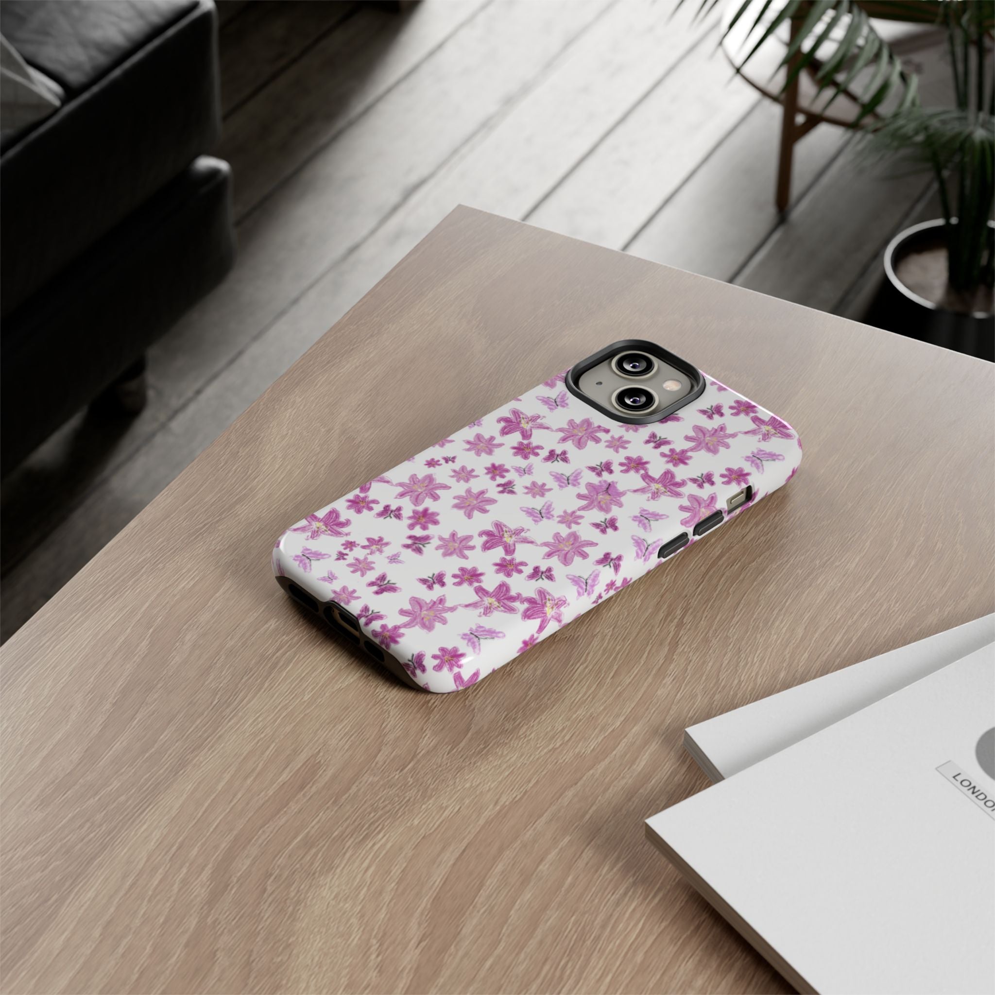 Pink Floral Pattern phone case | Tough Case
