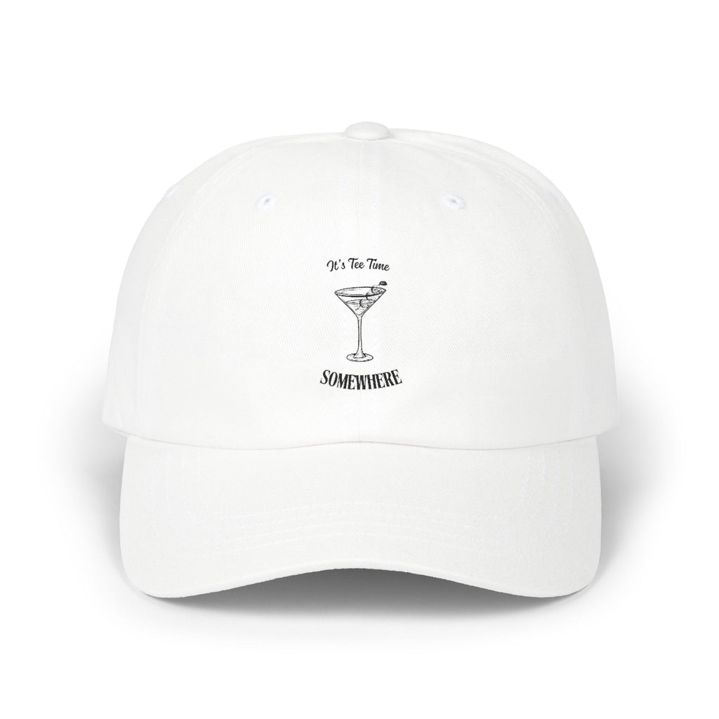 It's Tee time Some Where : Martini Glass Sketch Classic Cap
