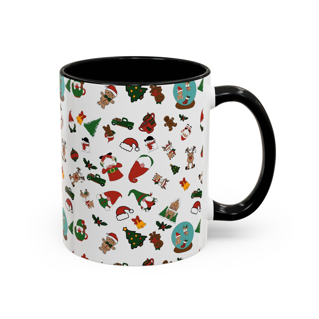 Christmas Icons Pattern Mug | Accent Coffee Mug 11oz 15oz