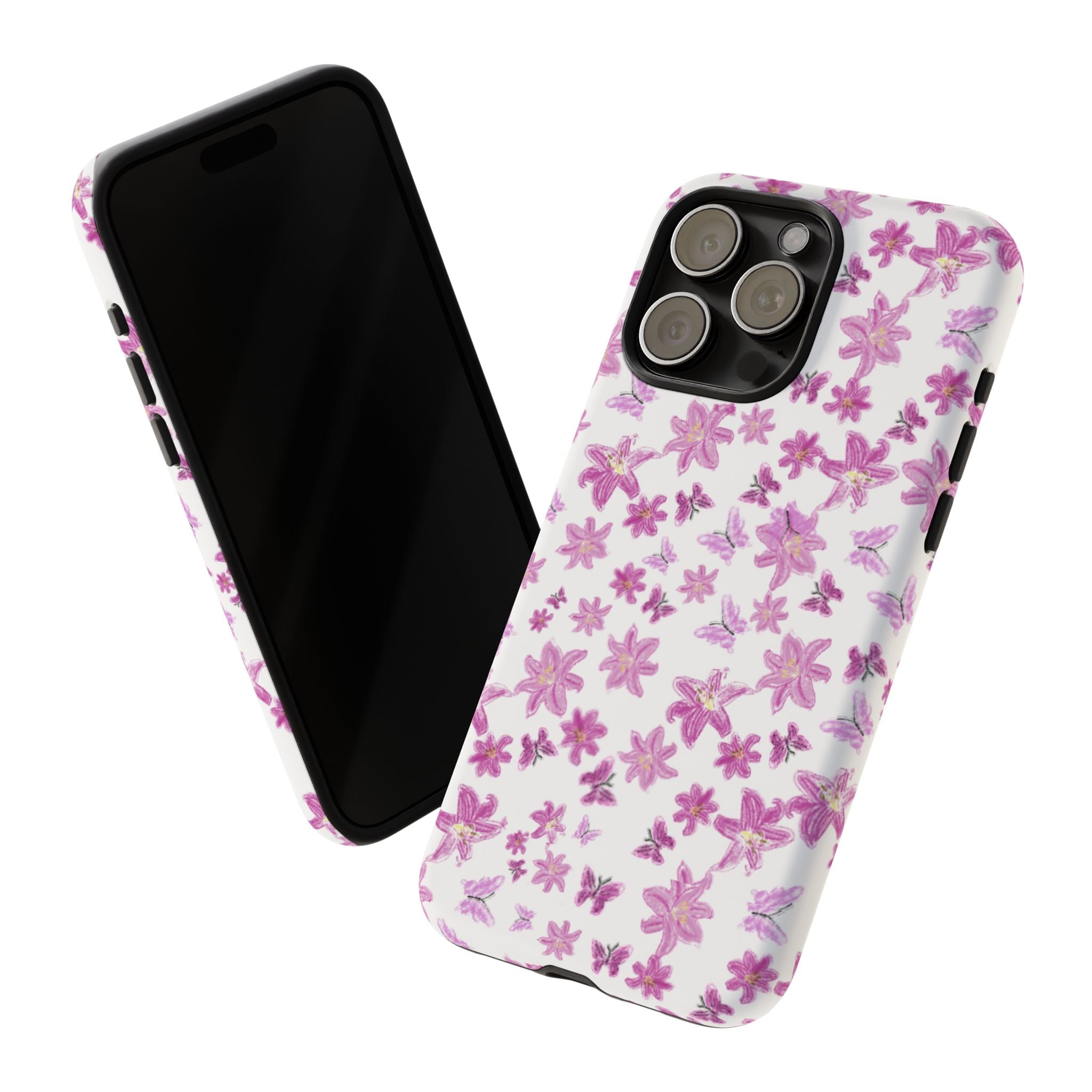 Pink Floral Pattern phone case | Tough Case
