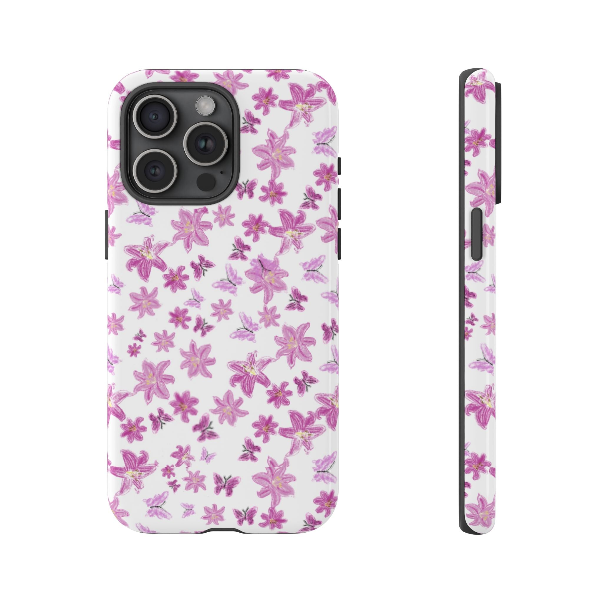 Pink Floral Pattern phone case | Tough Case