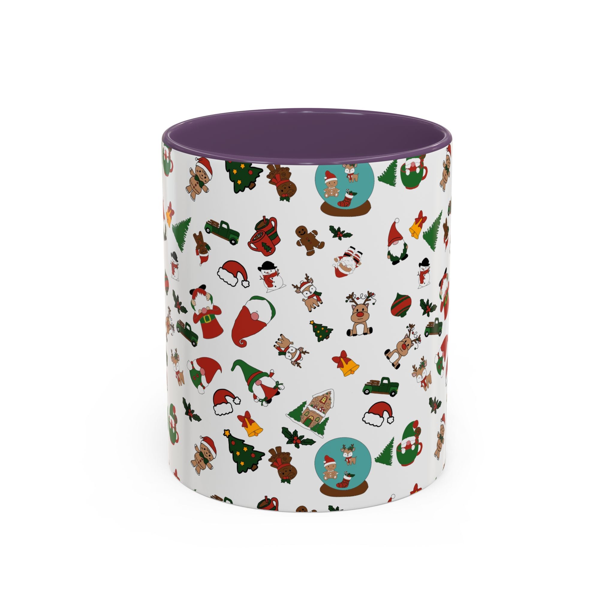 Christmas Icons Pattern Mug | Accent Coffee Mug 11oz 15oz