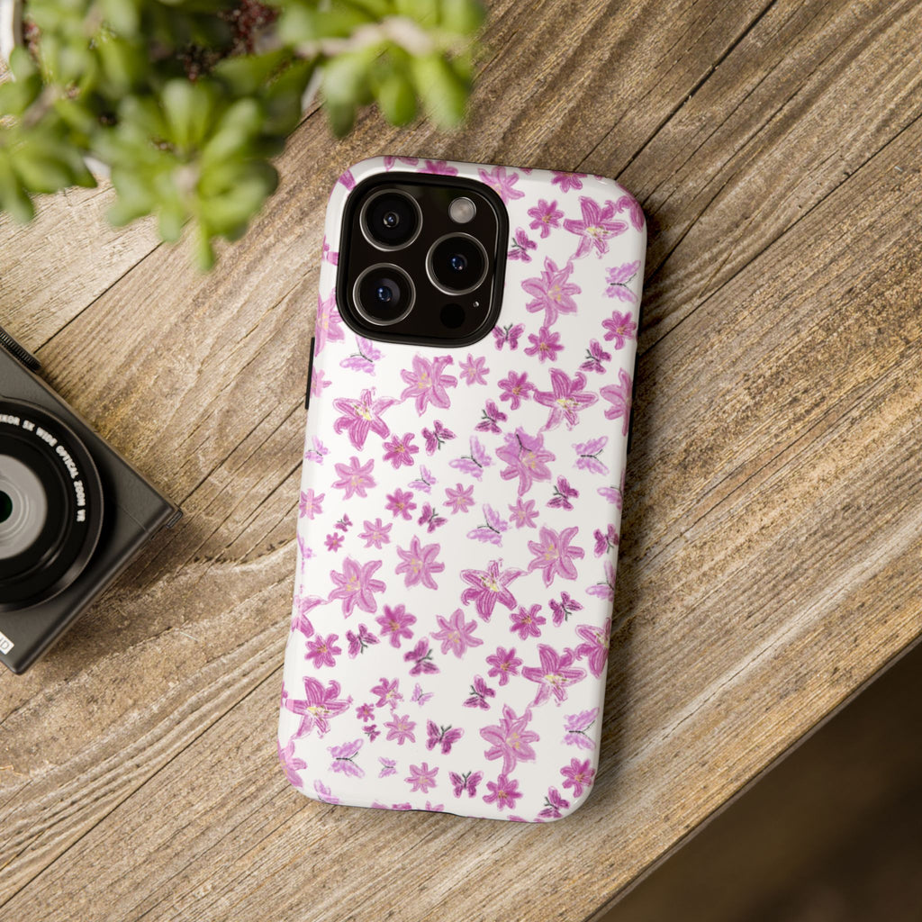 Pink Floral Pattern phone case | Tough Case