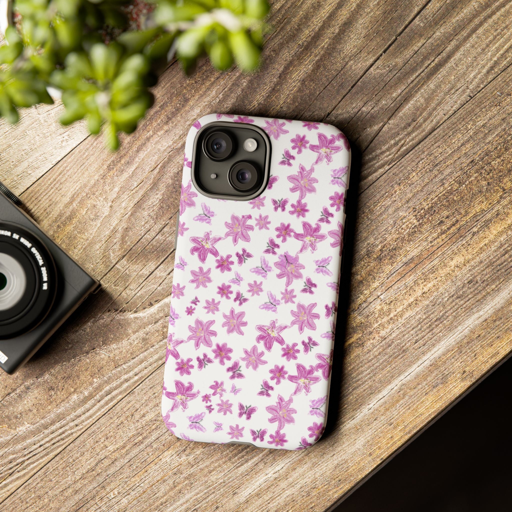 Pink Floral Pattern phone case | Tough Case