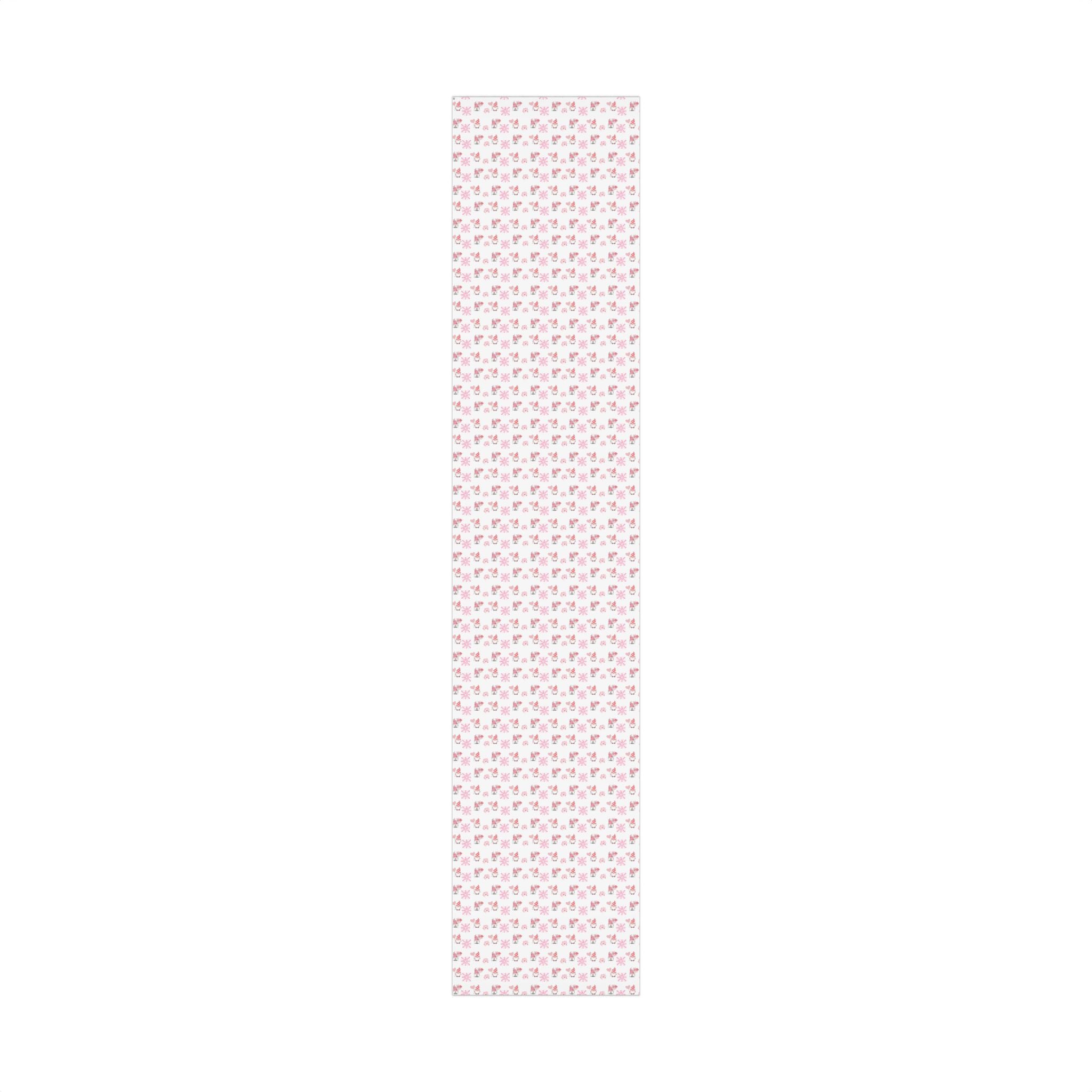 Valentine Gnome Pattern Gift Wrap, Pink Heart Wrapping Paper | Cute Gnomes