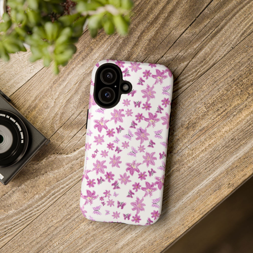 Pink Floral Pattern phone case | Tough Case