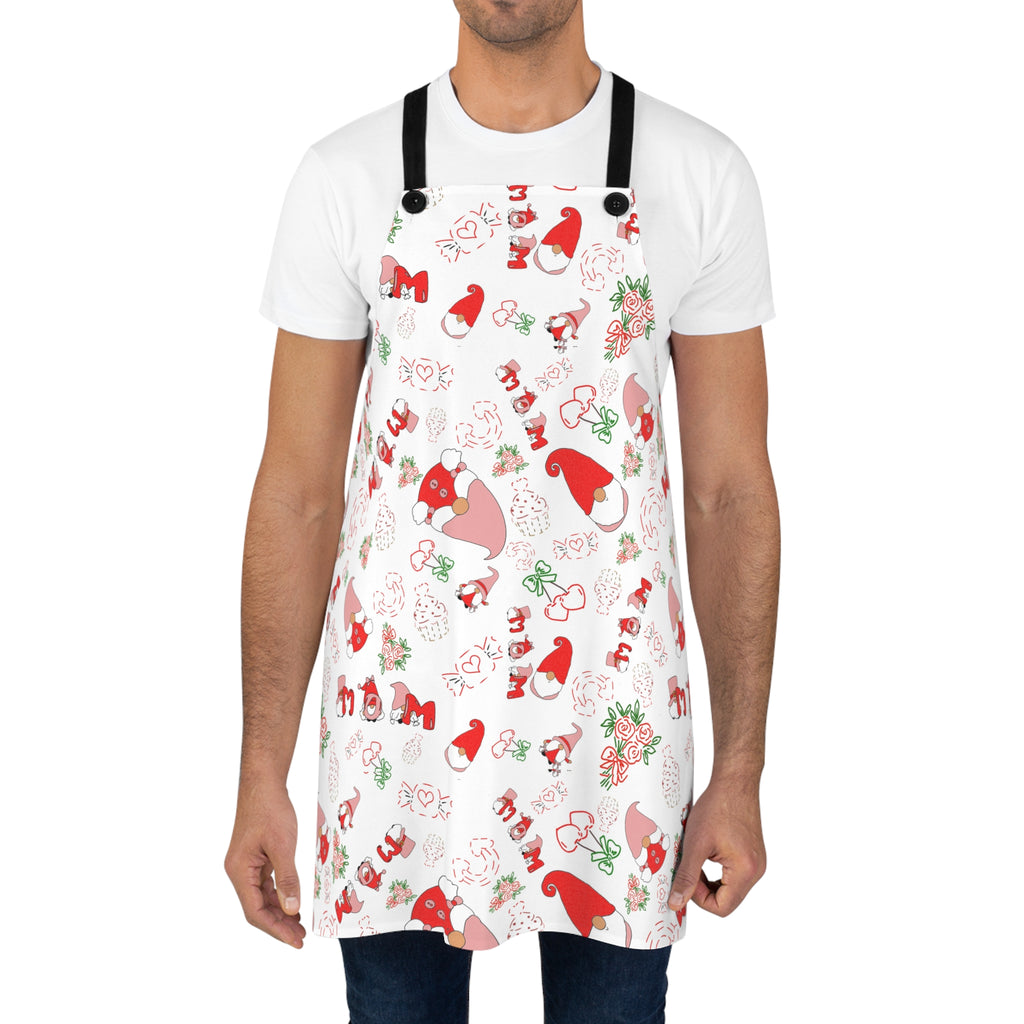 Mothers Day Gnome Pattern Apron