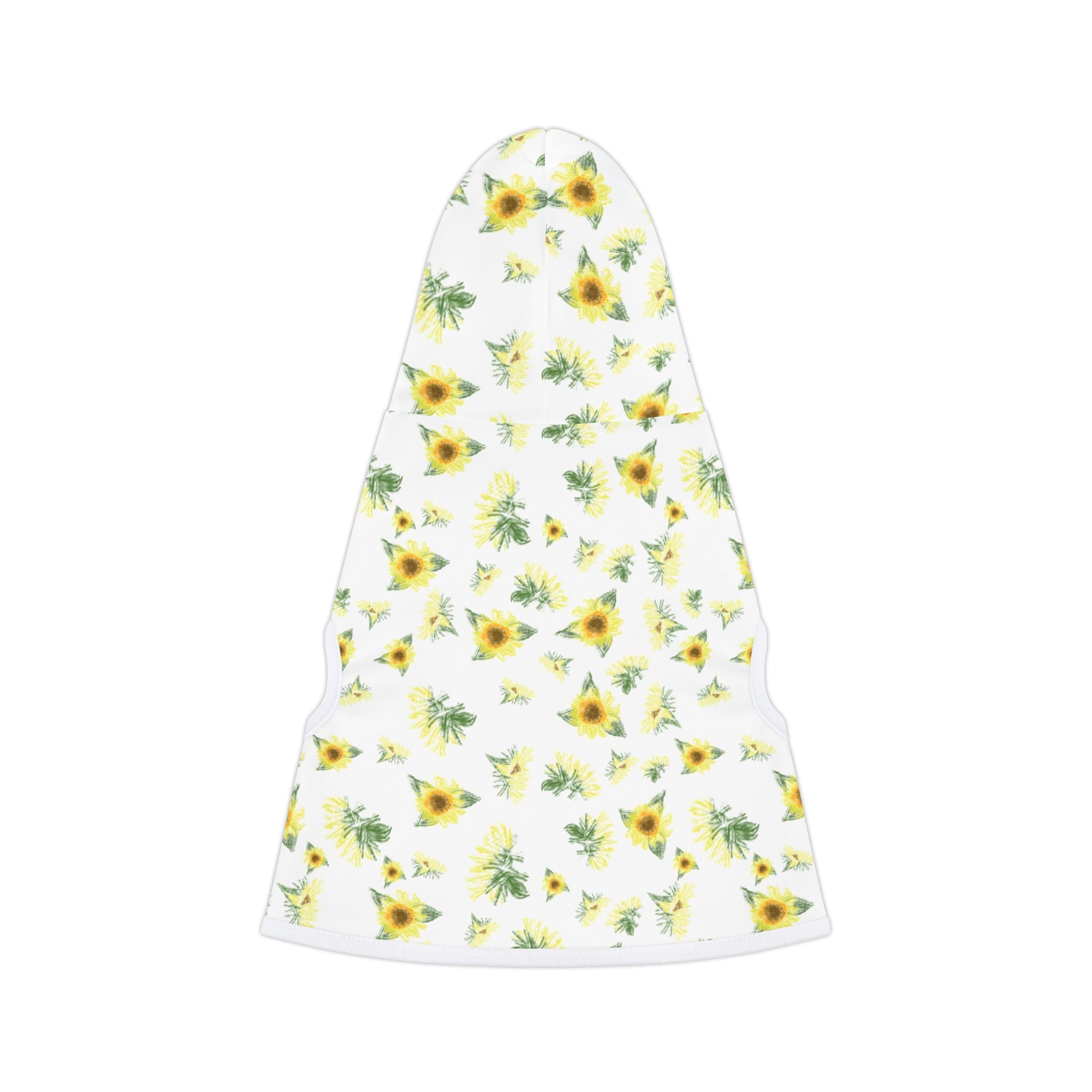 Sunflower Pattern Pet Hoodie | Floral Dog Hoodie