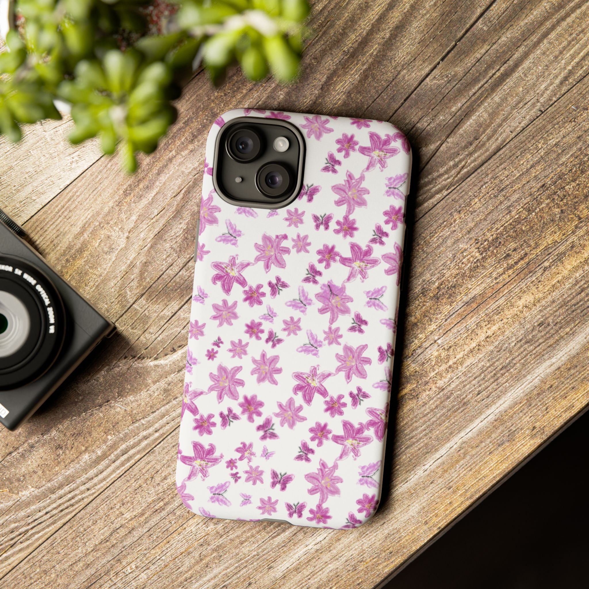 Pink Floral Pattern phone case | Tough Case