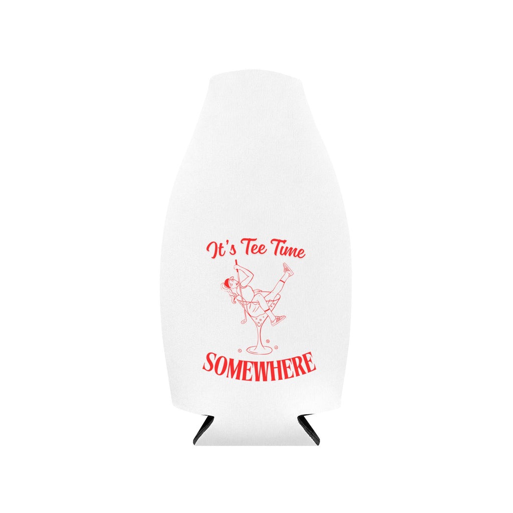It's Tee Time Some Where! Champagne Zip-Up Bottle Cooler Sleeve
