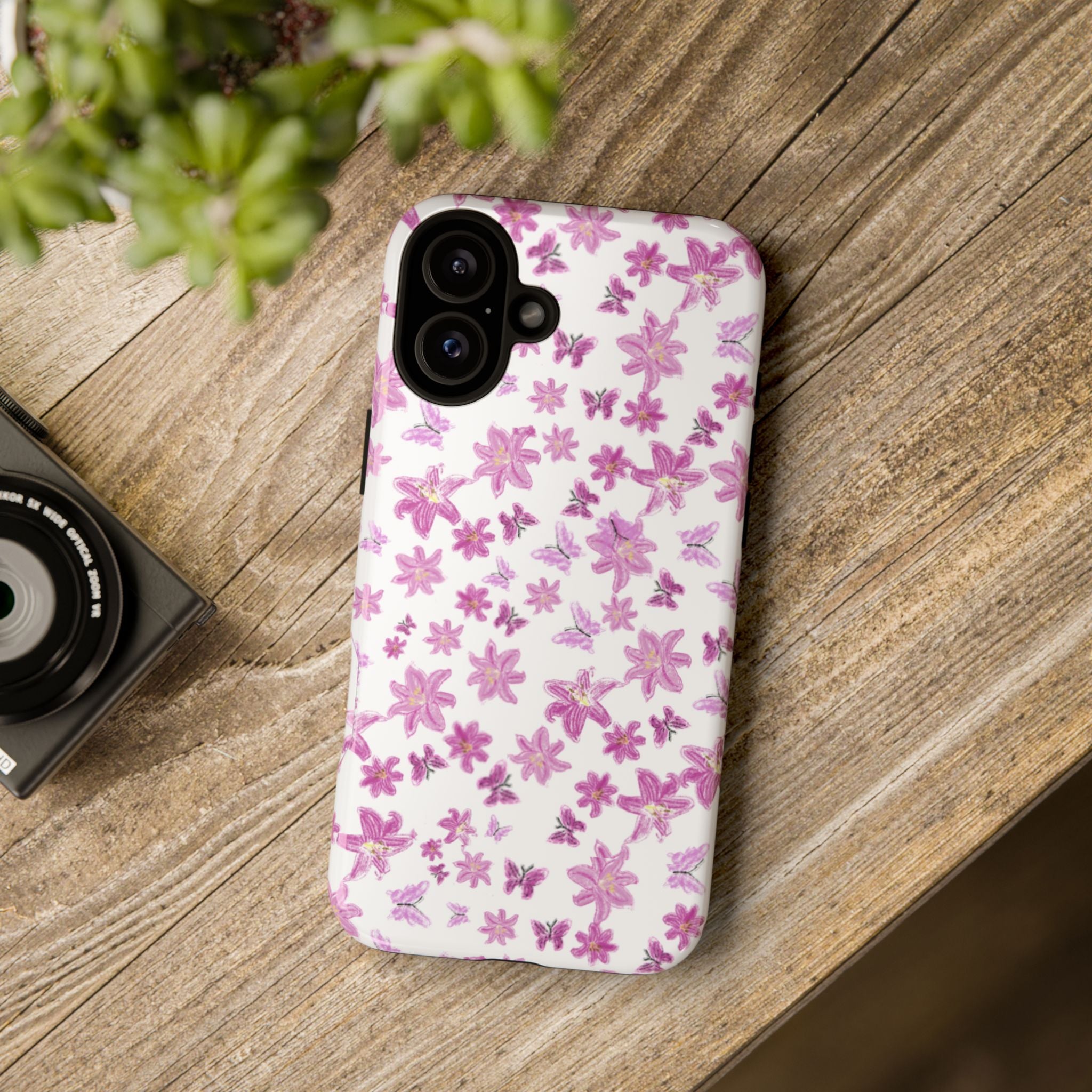 Pink Floral Pattern phone case | Tough Case
