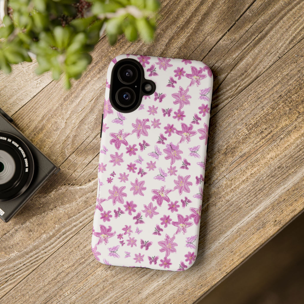 Pink Floral Pattern phone case | Tough Case