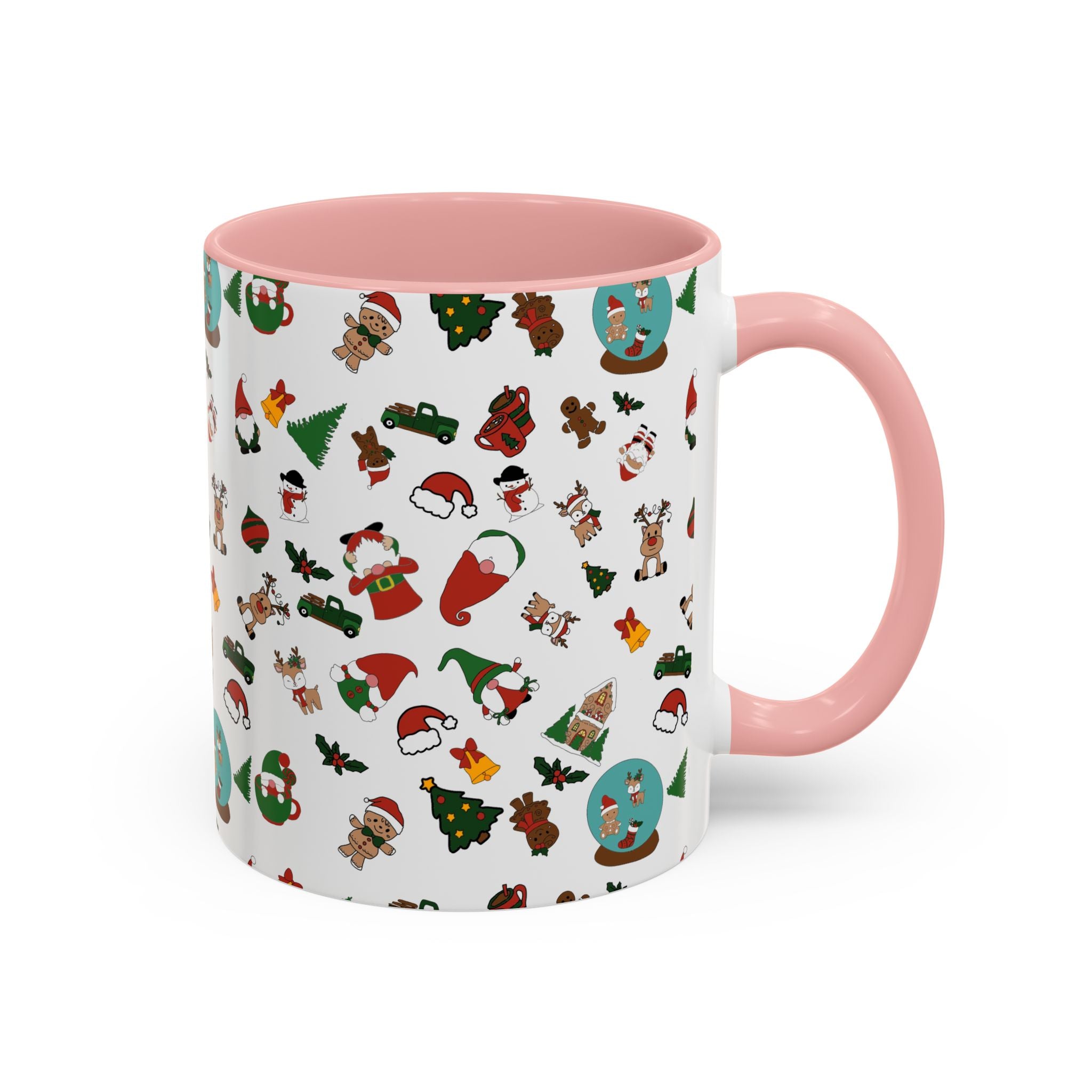 Christmas Icons Pattern Mug | Accent Coffee Mug 11oz 15oz