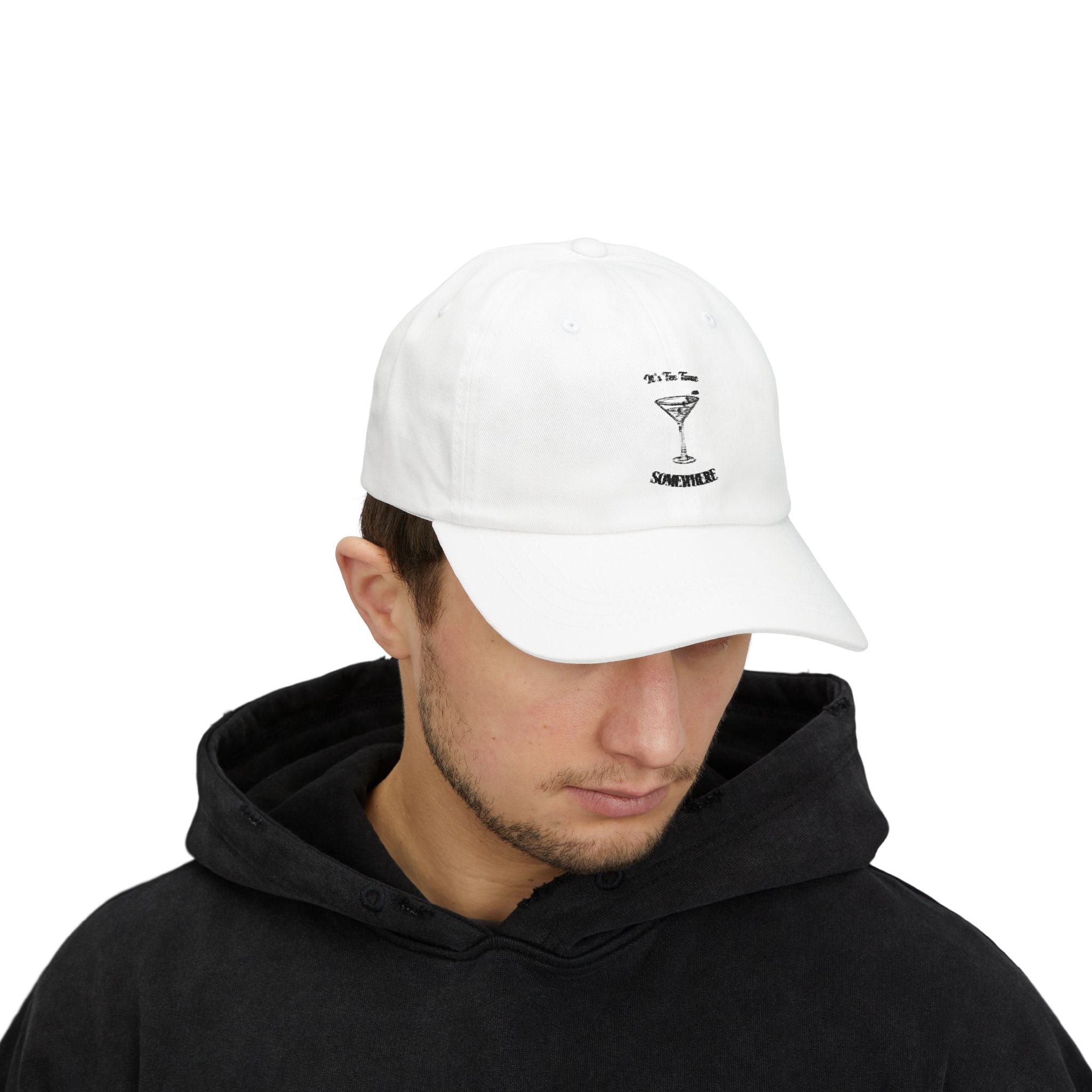 It's Tee time Some Where : Martini Glass Sketch Classic Cap