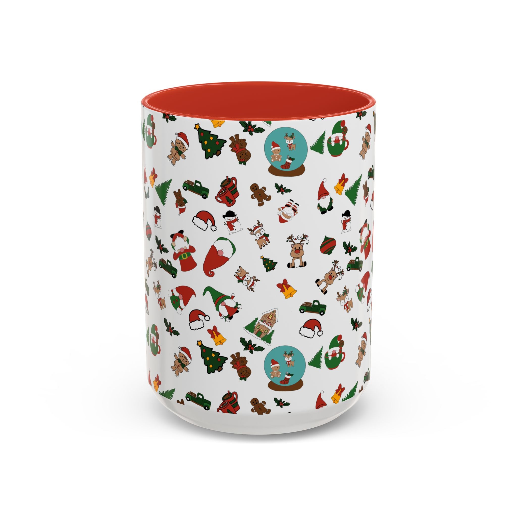 Christmas Icons Pattern Mug | Accent Coffee Mug 11oz 15oz