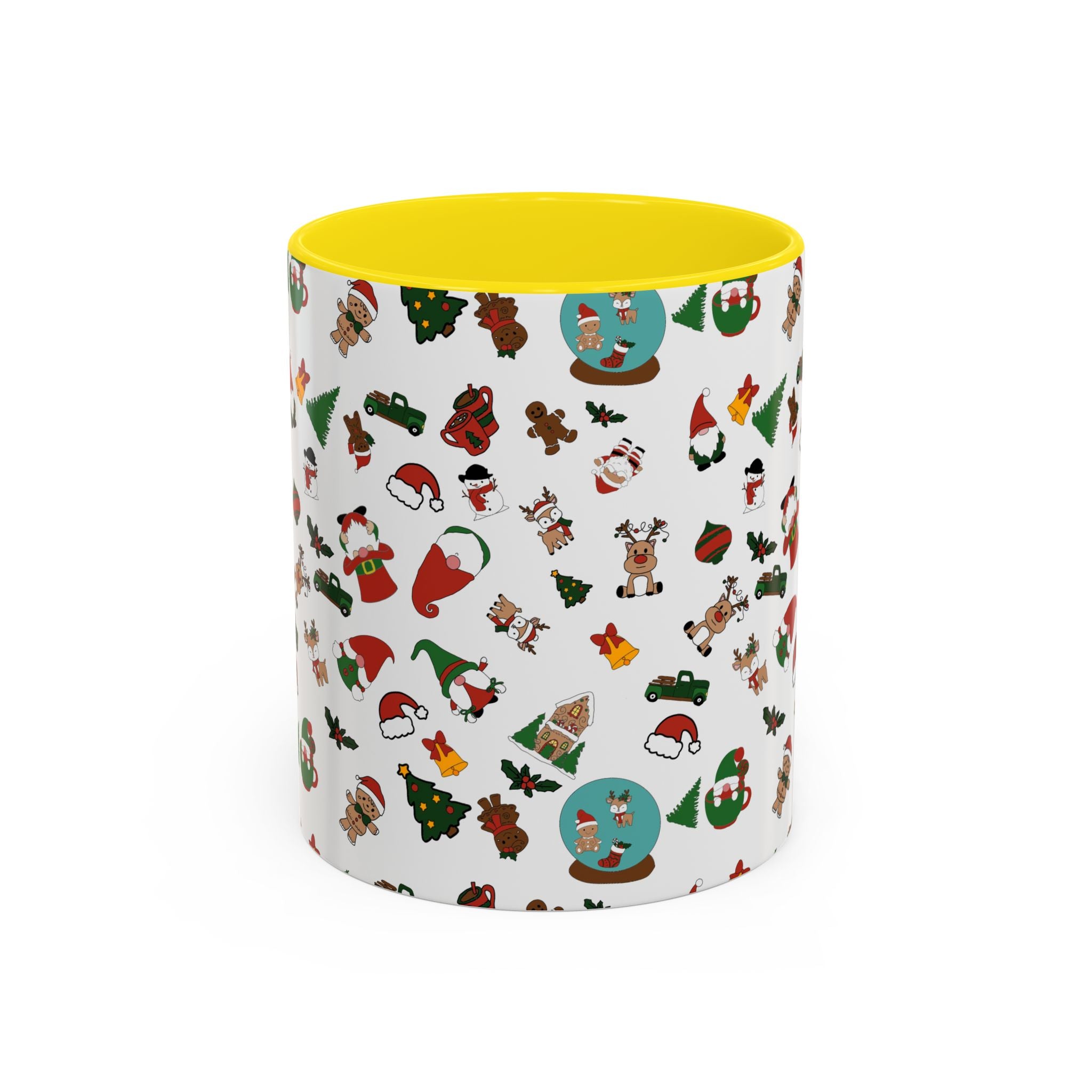 Christmas Icons Pattern Mug | Accent Coffee Mug 11oz 15oz