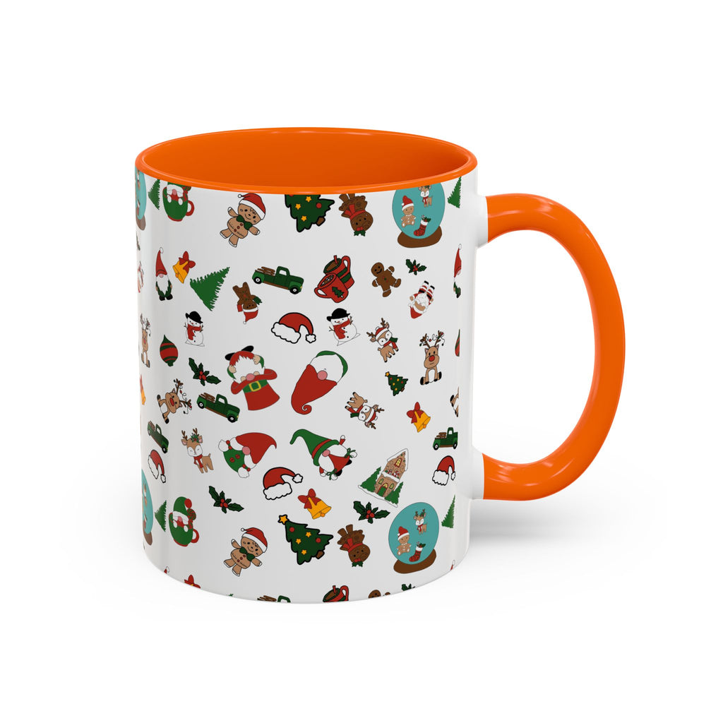Christmas Icons Pattern Mug | Accent Coffee Mug 11oz 15oz