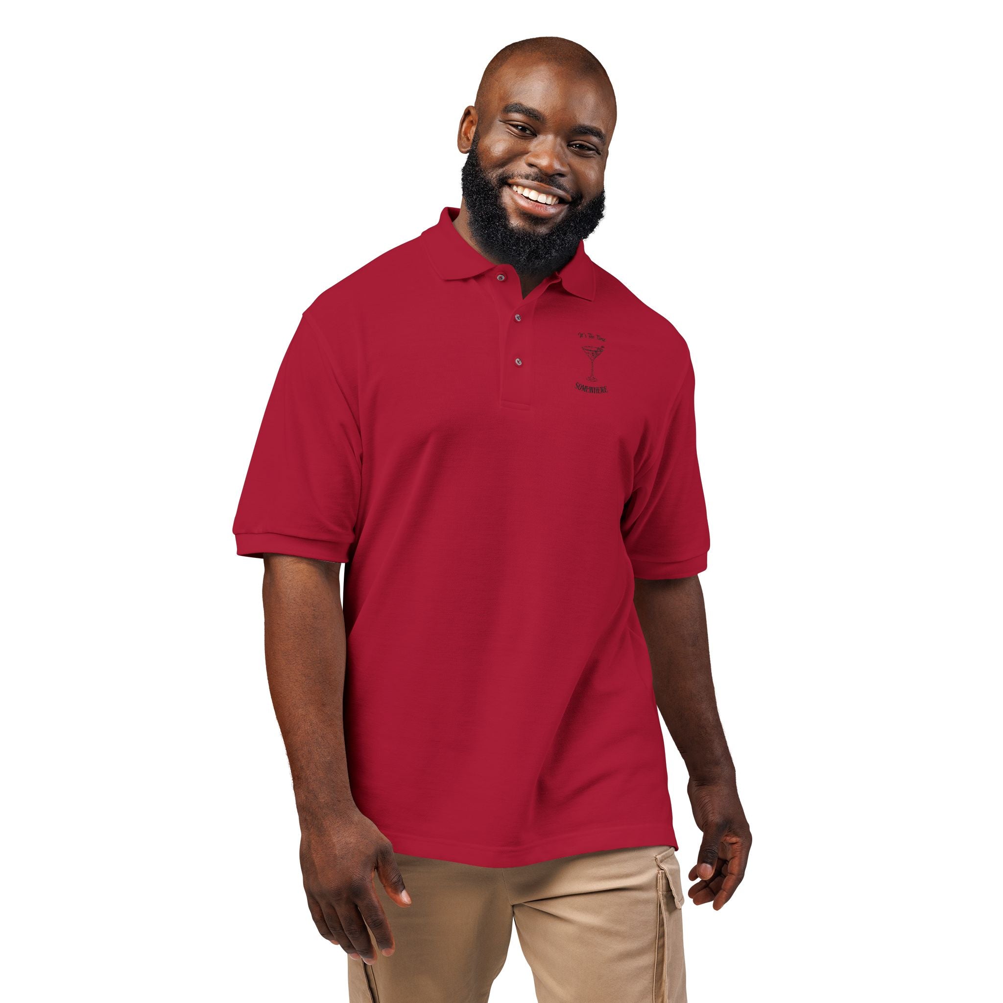 It's Tee Time Some where - Unisex Polo Shirt (Embroidery)