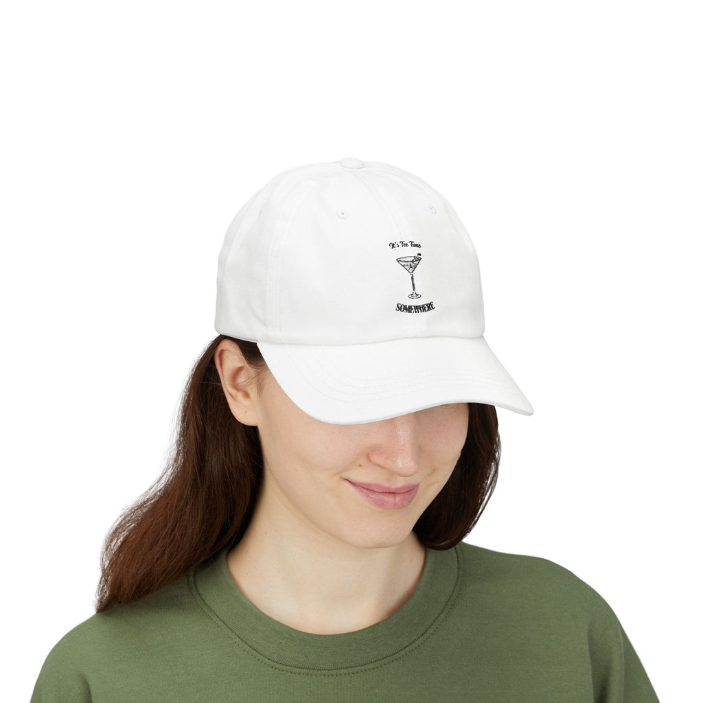 It's Tee time Some Where : Martini Glass Sketch Classic Cap