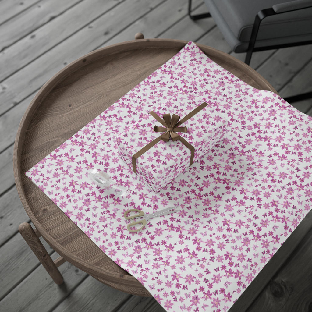 Flowers and Butterfly Wrapping Papers