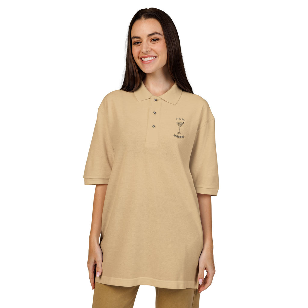 It's Tee Time Some where - Unisex Polo Shirt (Embroidery)
