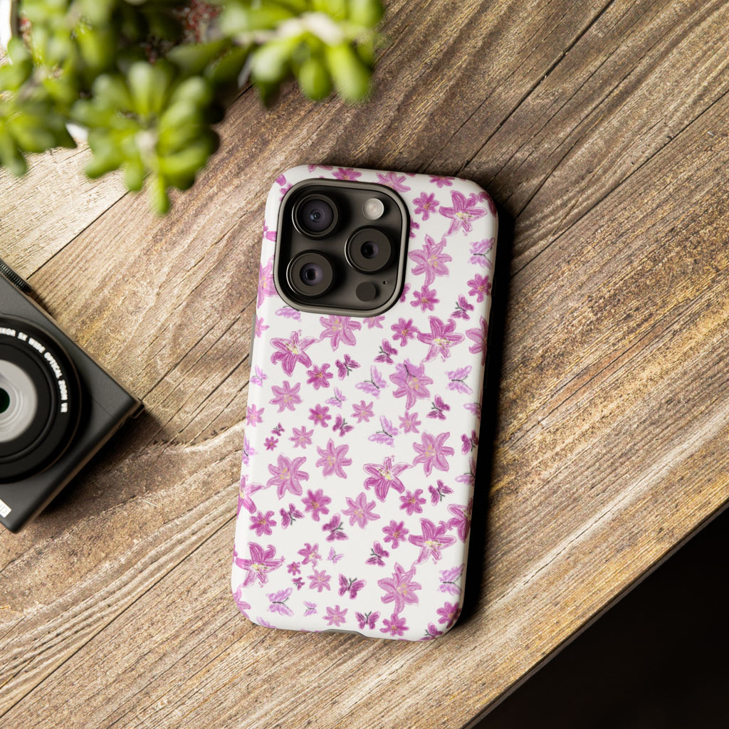 Pink Floral Pattern phone case | Tough Case
