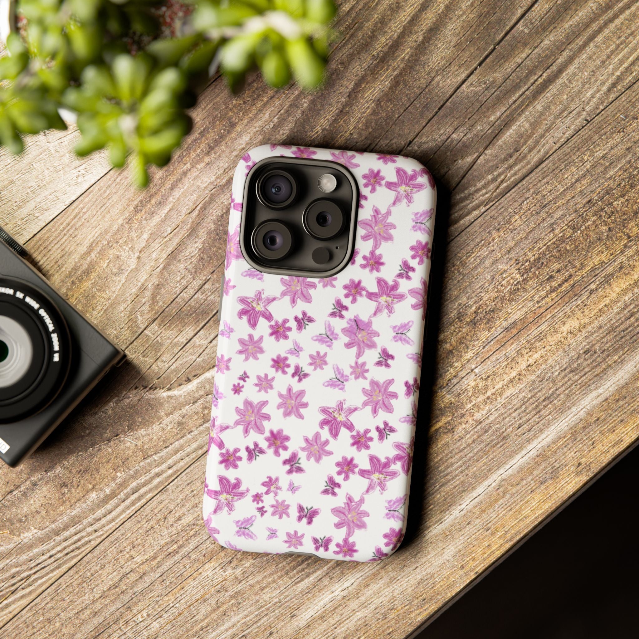 Pink Floral Pattern phone case | Tough Case
