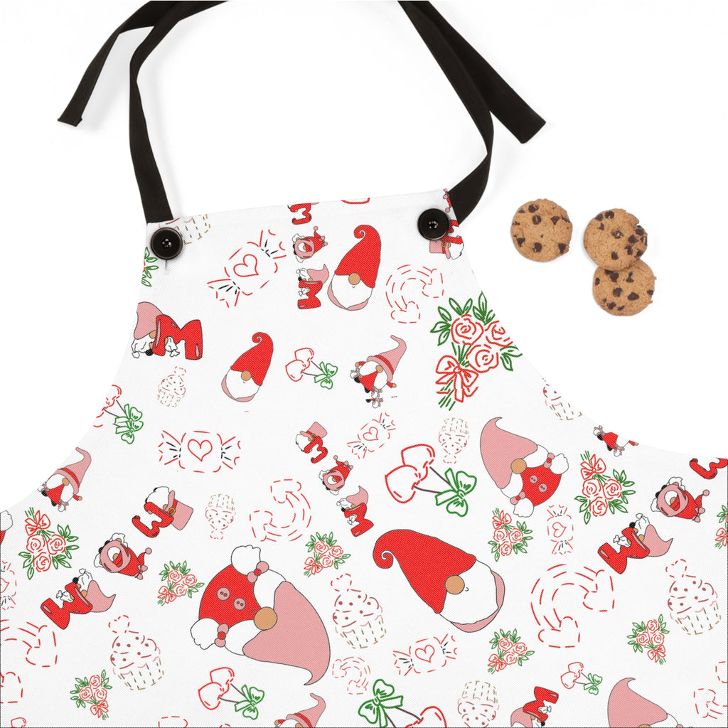 Mothers Day Gnome Pattern Apron