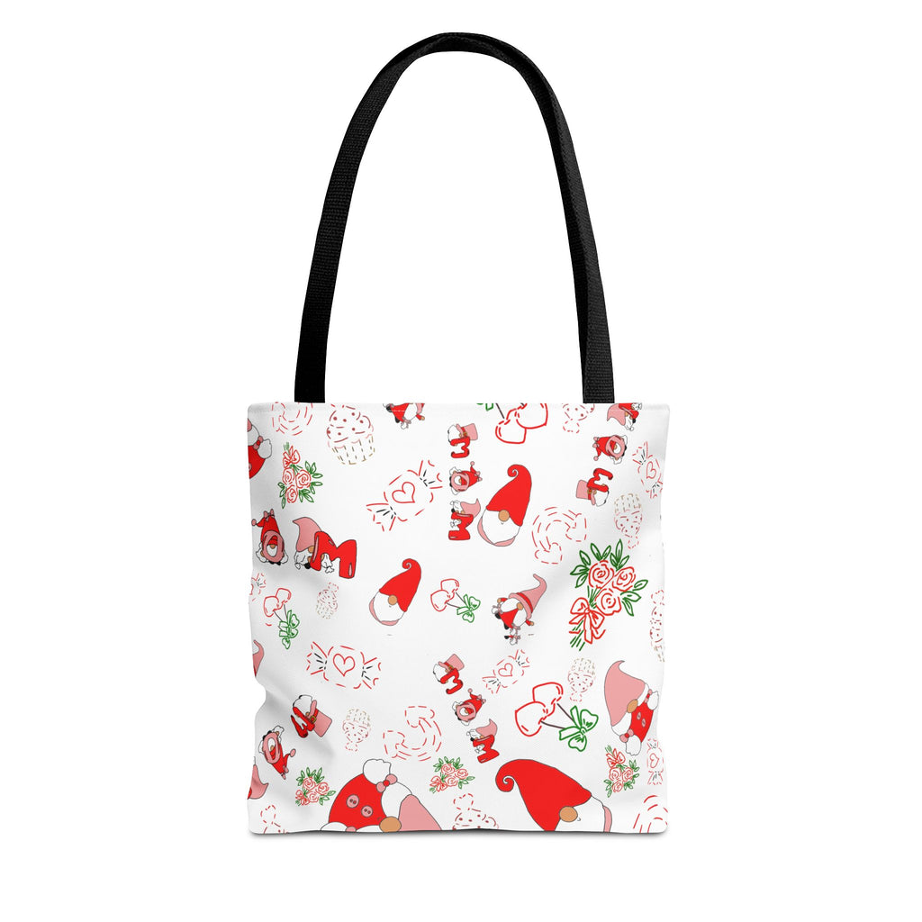 Mothers day  Gnome Pattern Tote Bag | Holiday Floral Gnomes All-Over Print