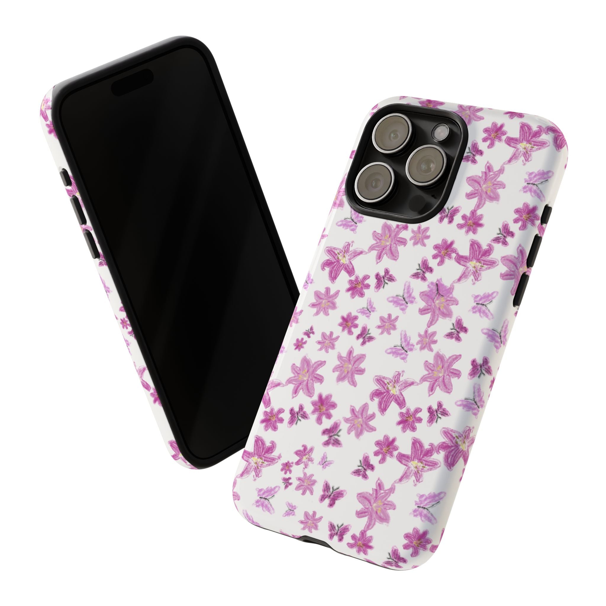 Pink Floral Pattern phone case | Tough Case