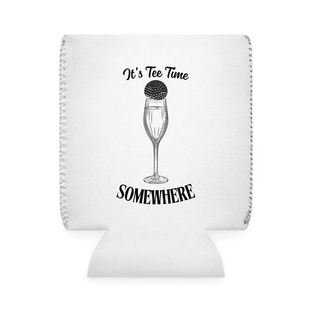It's Tee Time Somewhere! Champagne  Can Cooler Sleeve | Martini Illustration