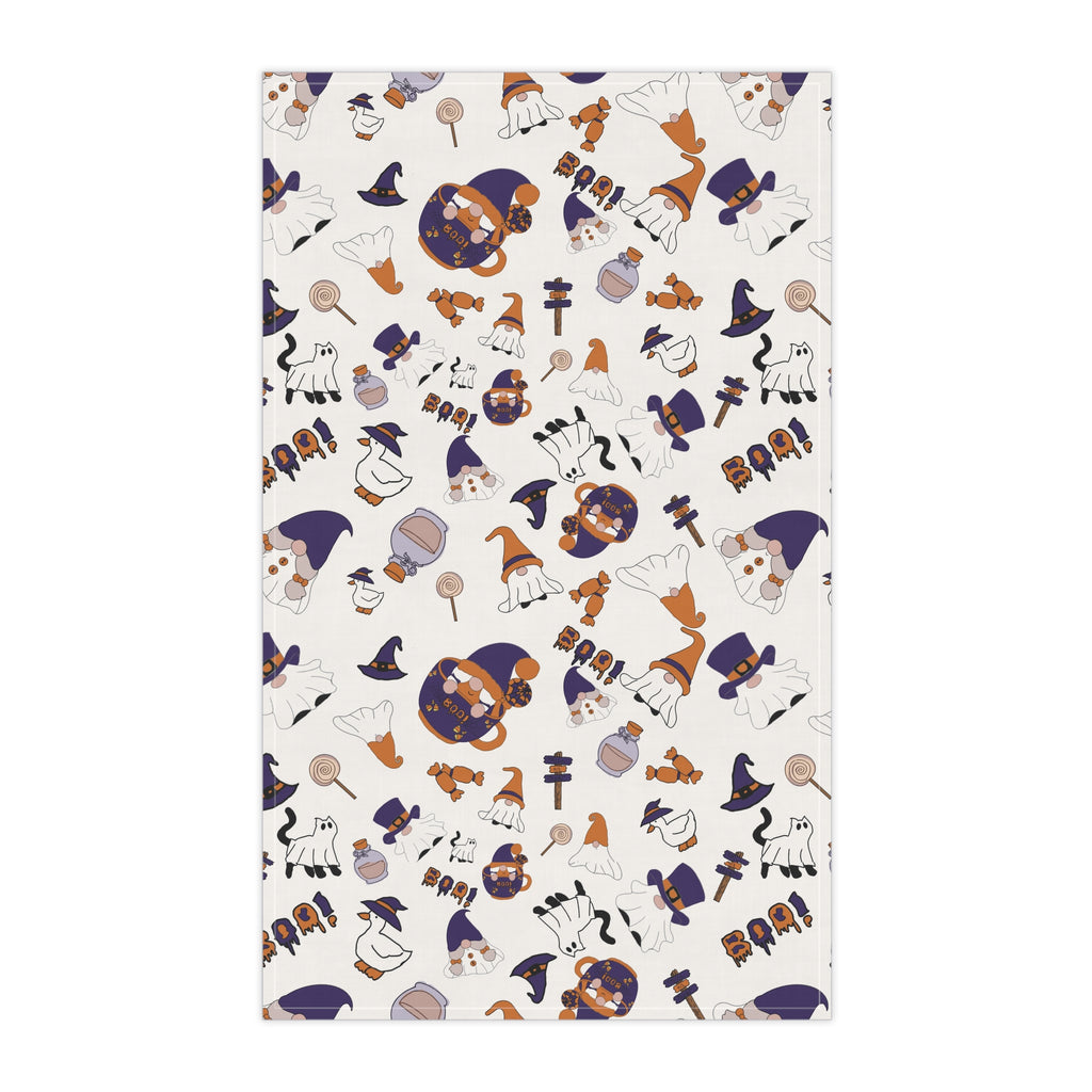 Halloween Ghosts and Witches Tea Towel | Cotton Poly Kitchen Towel