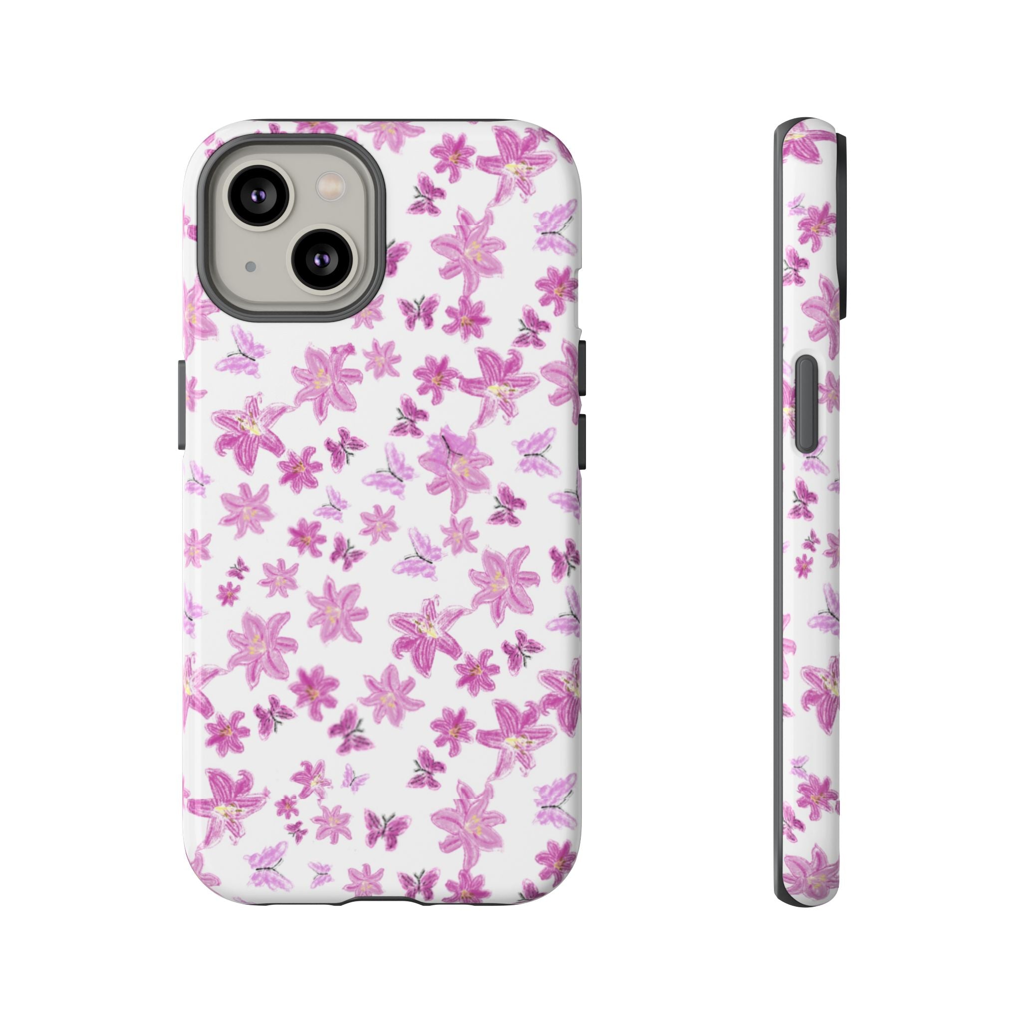 Pink Floral Pattern phone case | Tough Case