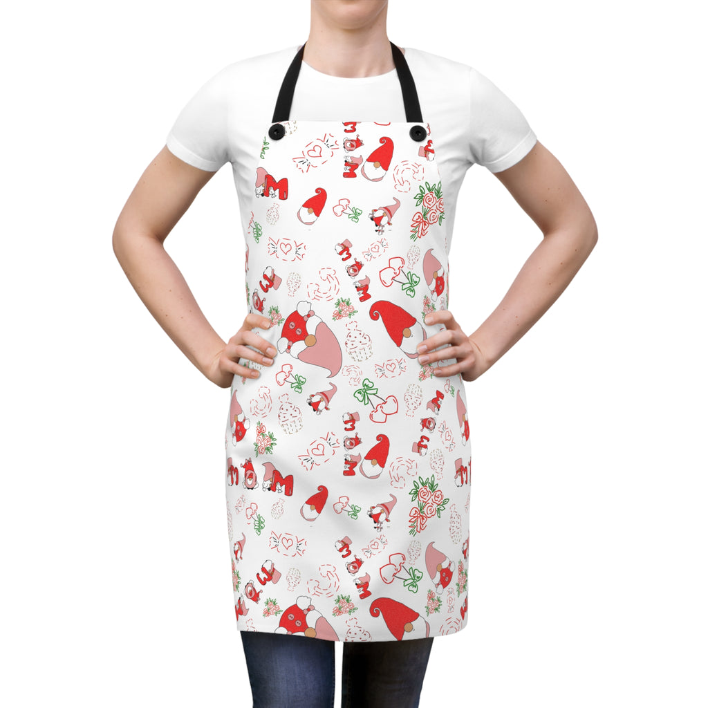 Mothers Day Gnome Pattern Apron