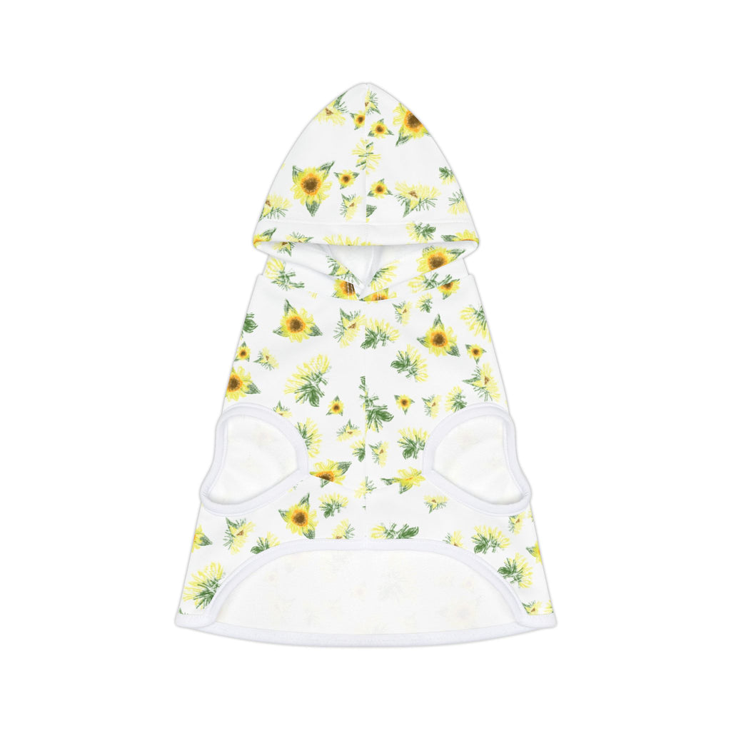 Sunflower Pattern Pet Hoodie | Floral Dog Hoodie
