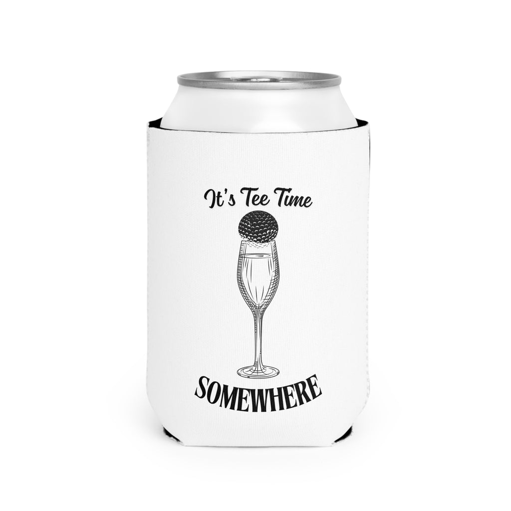 It's Tee Time Somewhere! Champagne  Can Cooler Sleeve | Martini Illustration