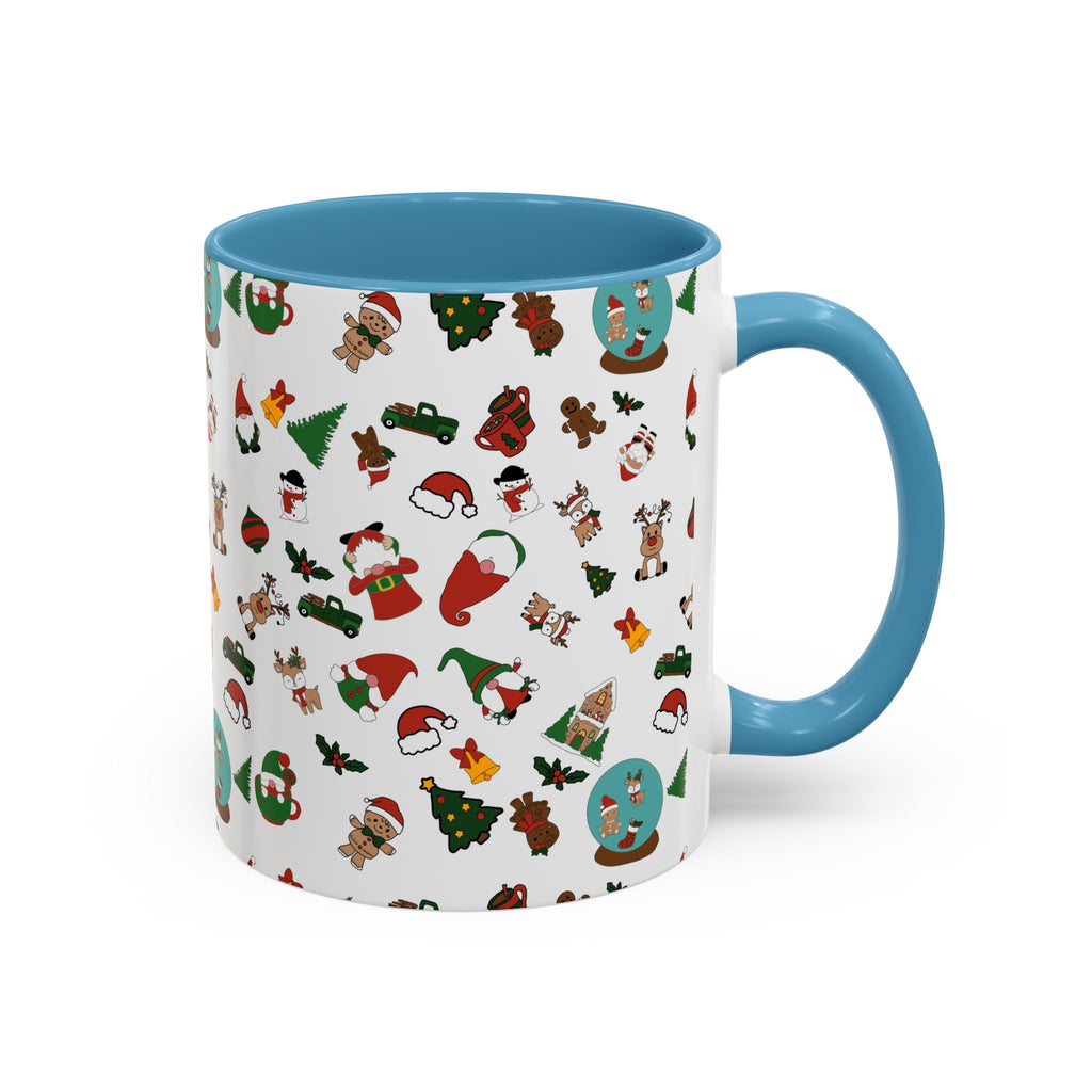 Christmas Icons Pattern Mug | Accent Coffee Mug 11oz 15oz