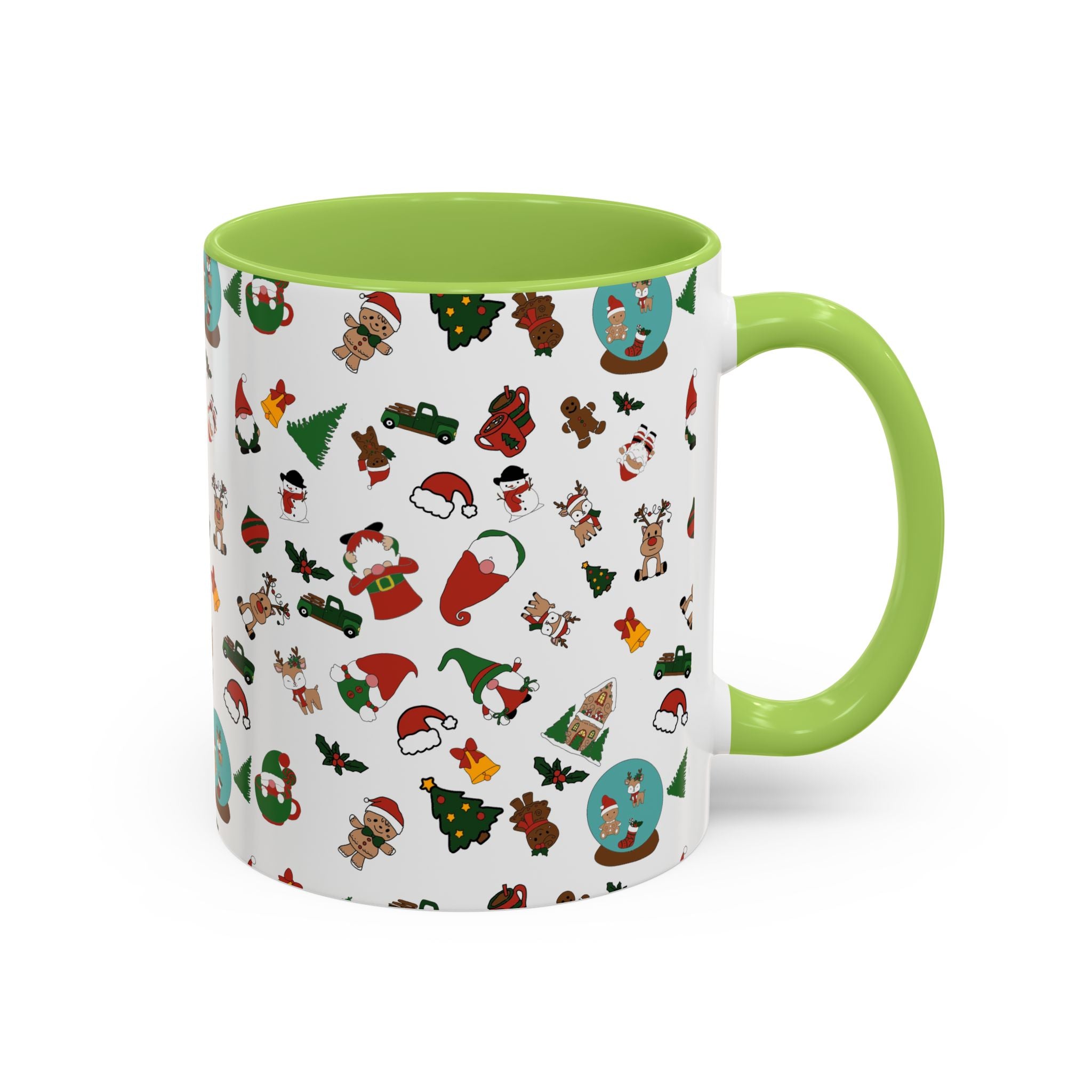 Christmas Icons Pattern Mug | Accent Coffee Mug 11oz 15oz