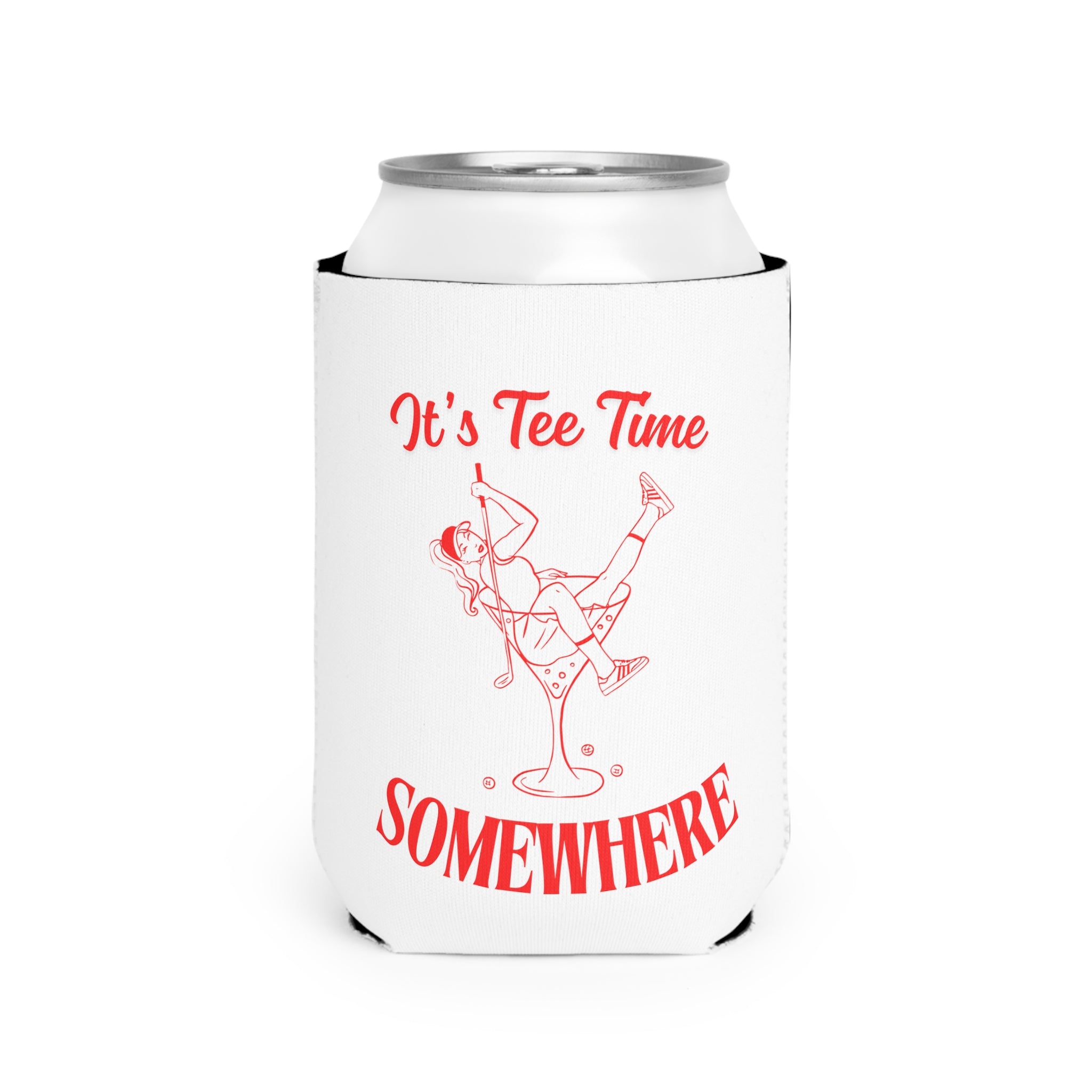It's Tee Time Somewhere Can Cooler Sleeve | Martini Illustration