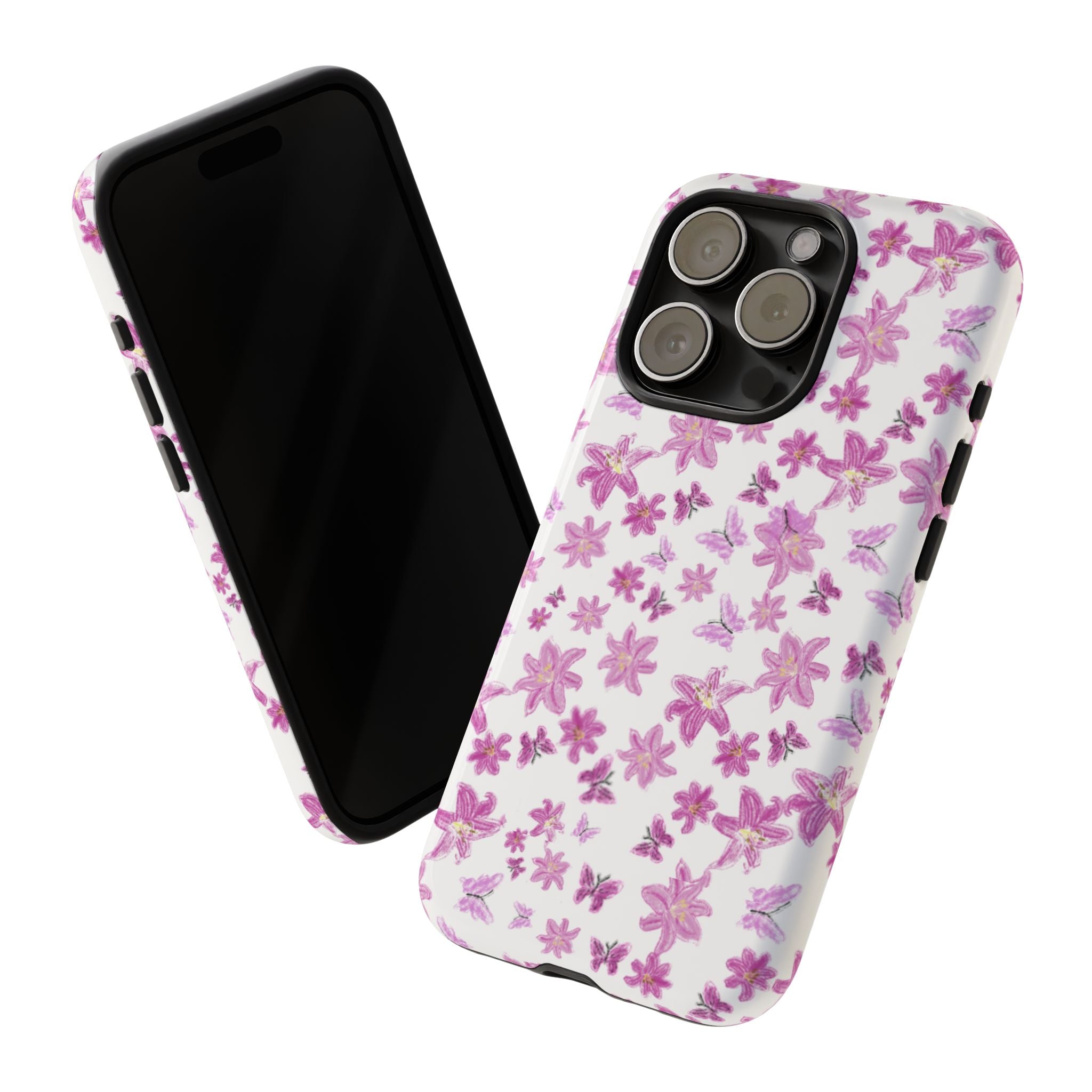 Pink Floral Pattern phone case | Tough Case