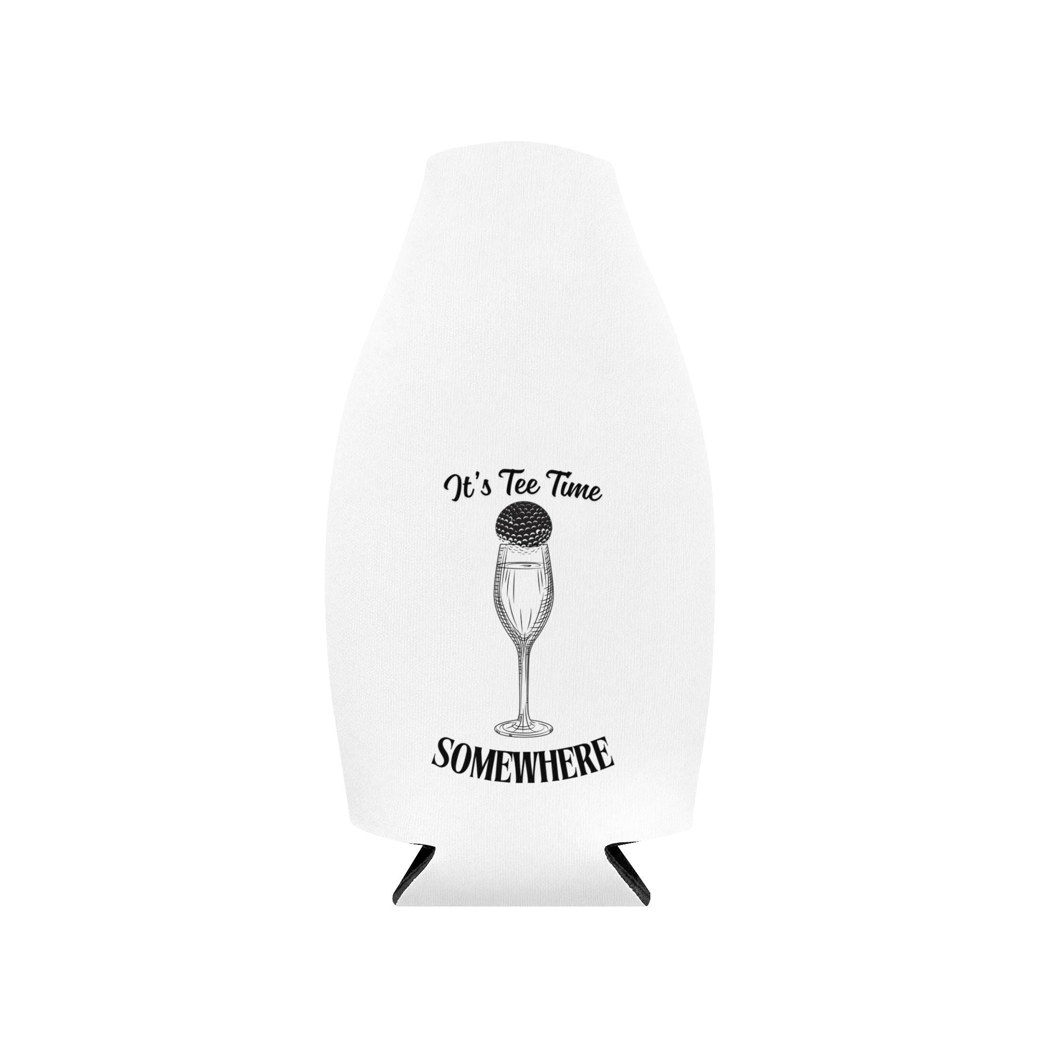 It's Tee Time Some Where! Champagne Zip-Up Bottle Cooler Sleeve