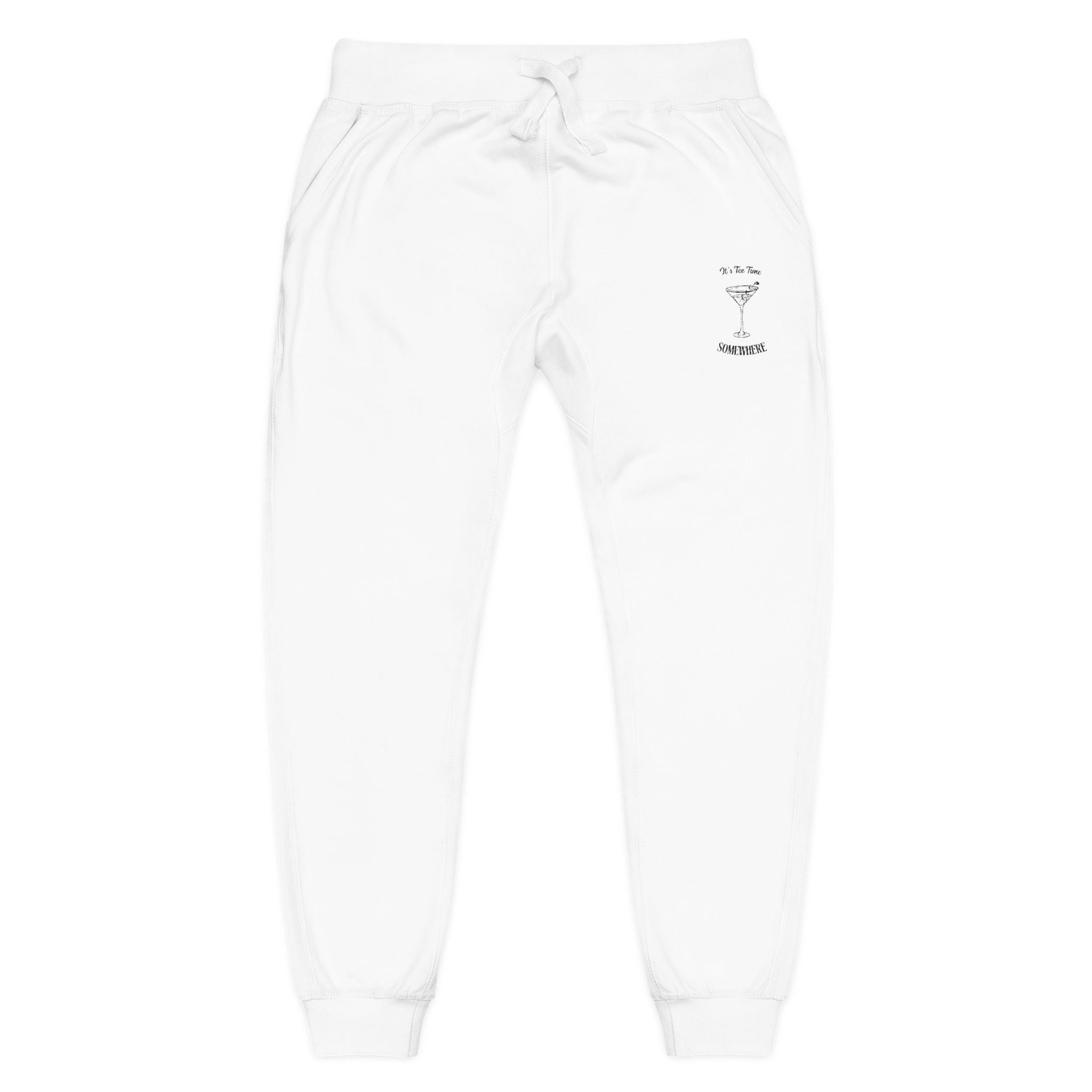 It's Tee Time Some Where - Embroidery Sweatpants | Minimal Tropical Joggers