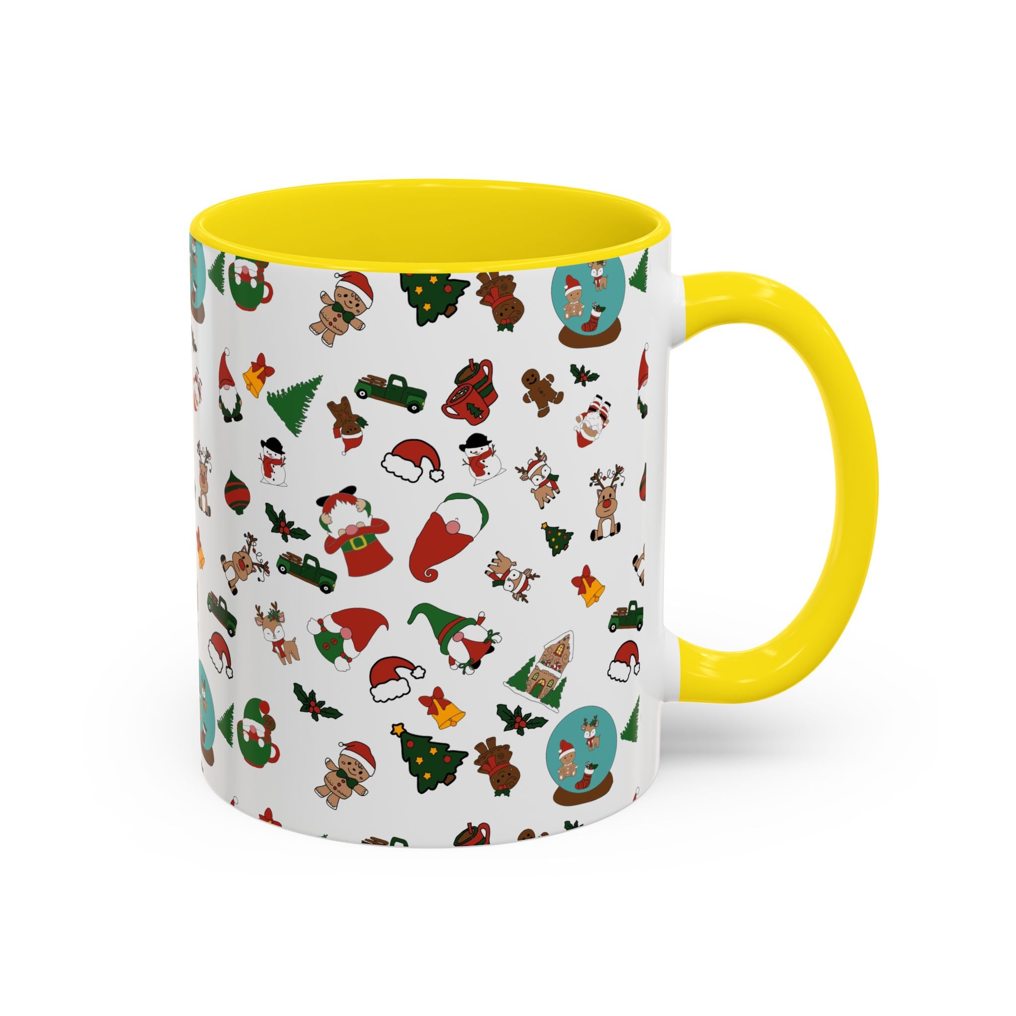 Christmas Icons Pattern Mug | Accent Coffee Mug 11oz 15oz